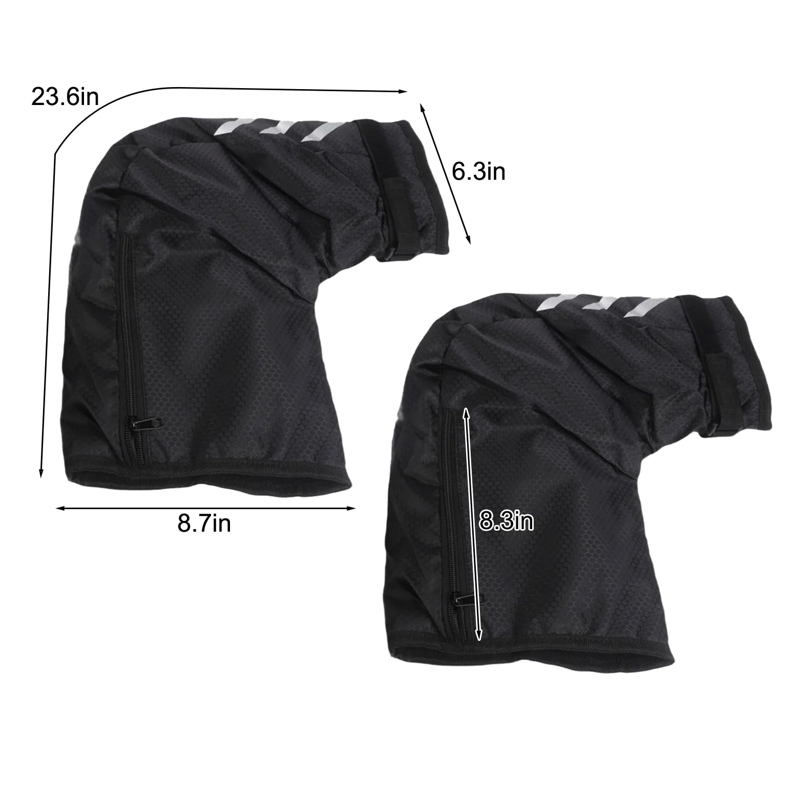 ReachMall - Guantes de ciclismo para manillar de bicicleta, impermeables para clima frío, para bicicleta de montaña, con almohadillas reflectantes, color negro