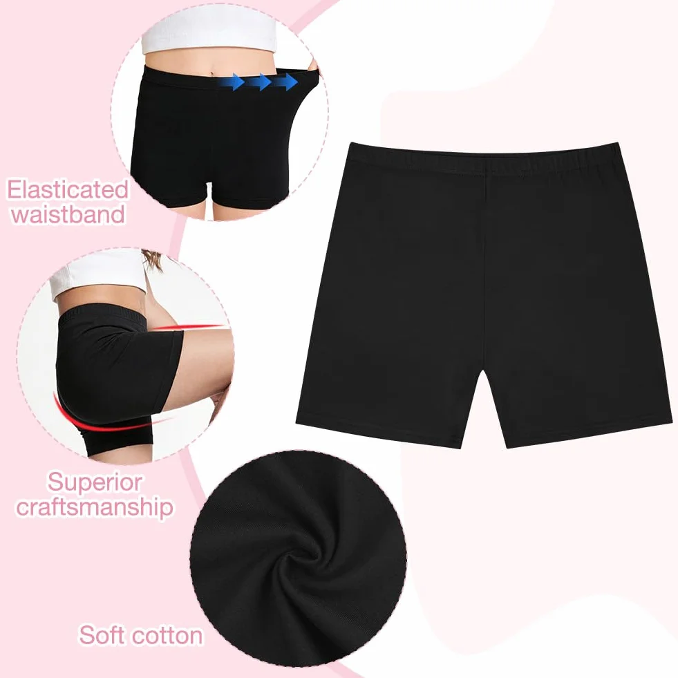 Cortos de Ciclismo para Niña 3 PCS Leggings Mallas Deportivas Transpirables Negro