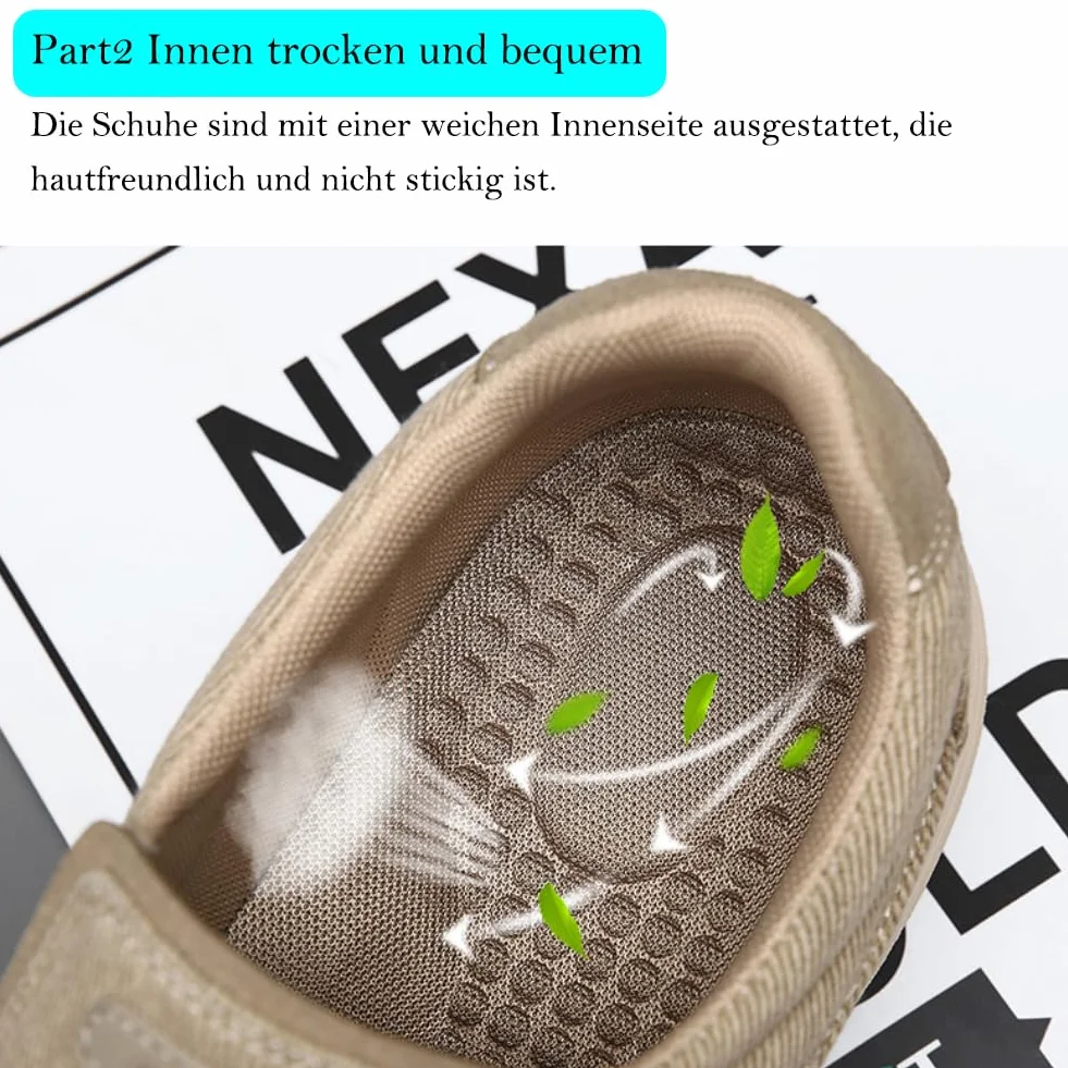 MEIION Zapatos de lona para hombre de aguas profundas, cómodos, ligeros y transpirables