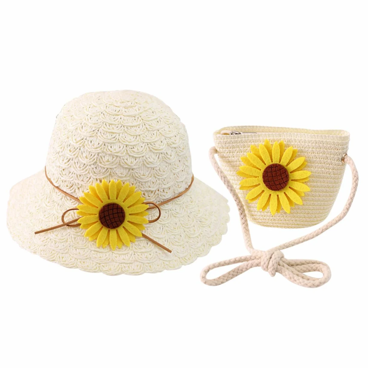 Sombrero de Sol Infantil con Protección UV y Bolsa de Sombrero de Playa Plegable para Diseño Elegante y Transpirable con Solar