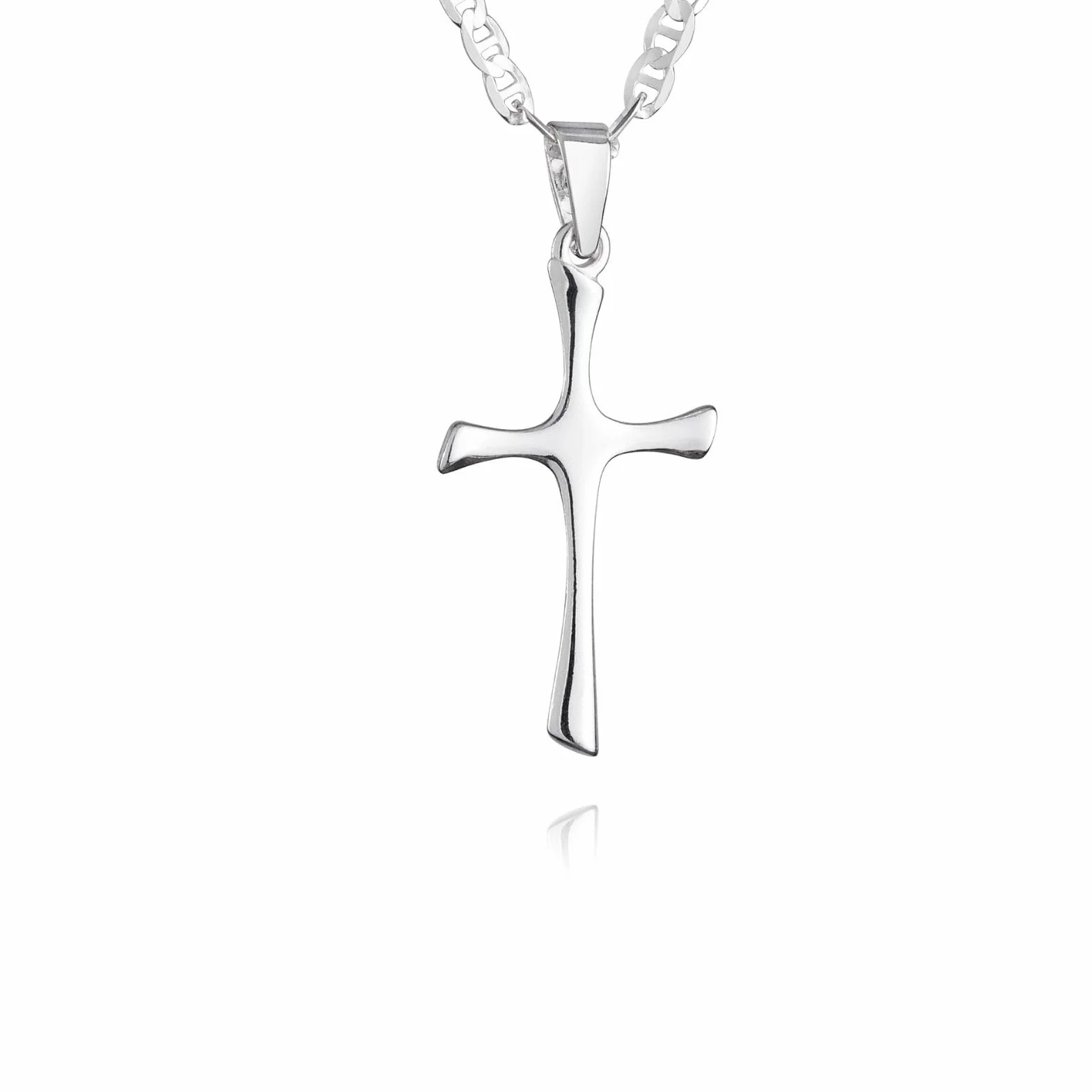 Cadena de plata de ley 925 colgante cruz para niño niña