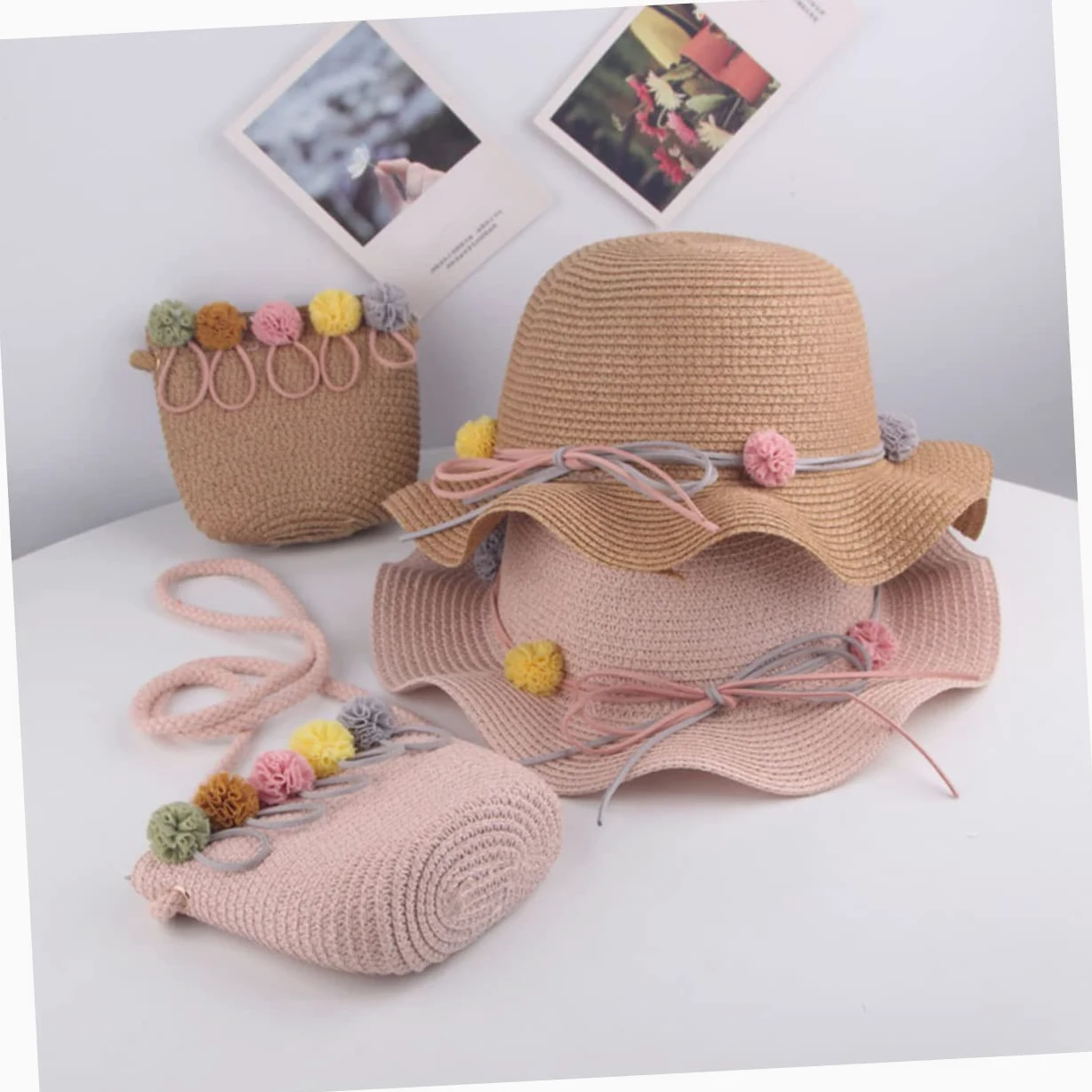 minkissy Sombreros para Niñas Pequeñas Sombrero para Bebé Gorra para Sombrero para El Sol para Bolso De Playa Sombrero para Pequeños Sombrero Tipo Cubo para Pequeños Sombrero para