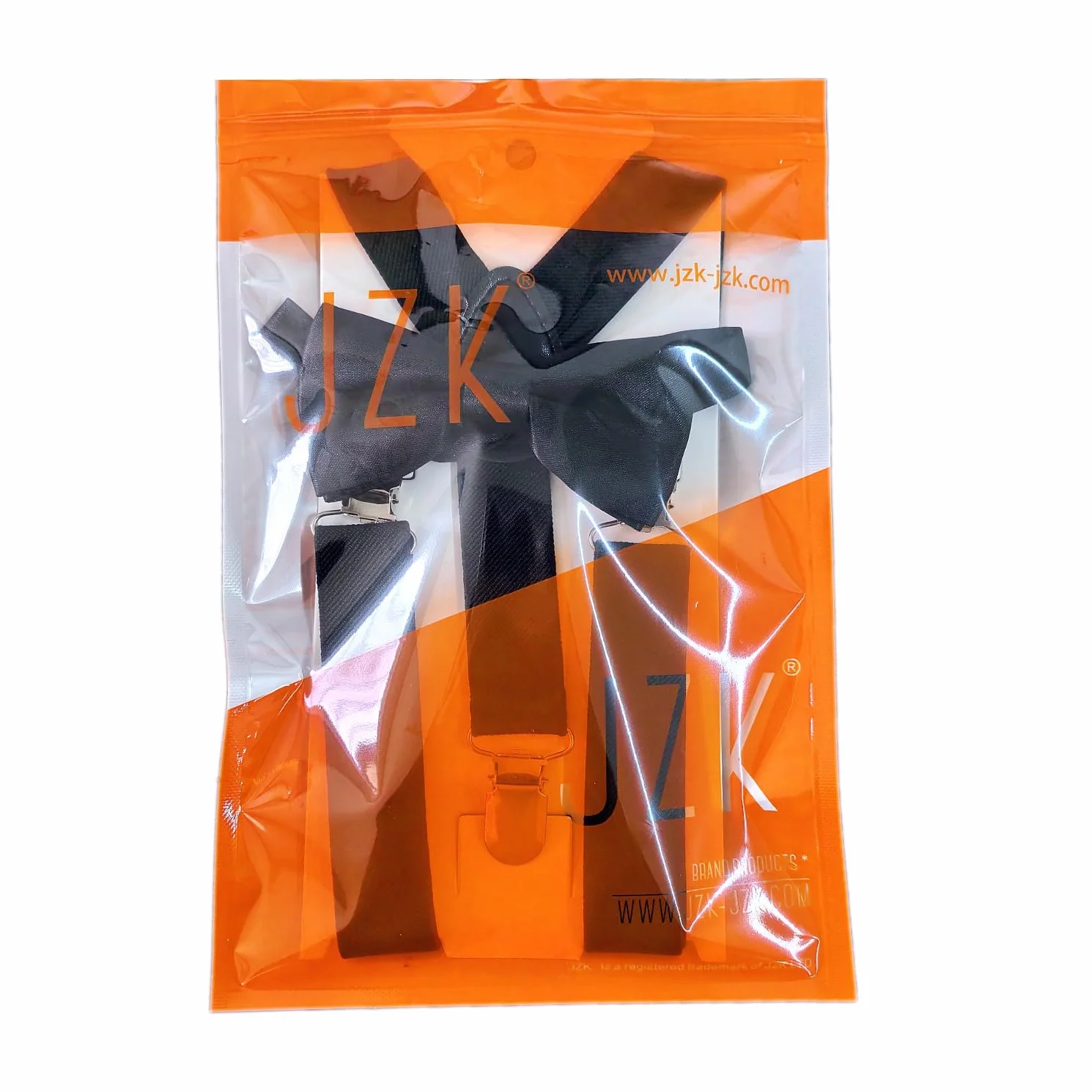 JZK Juego de pajarita y tirantes negros para niños 135 cm ajustables en forma de Y
