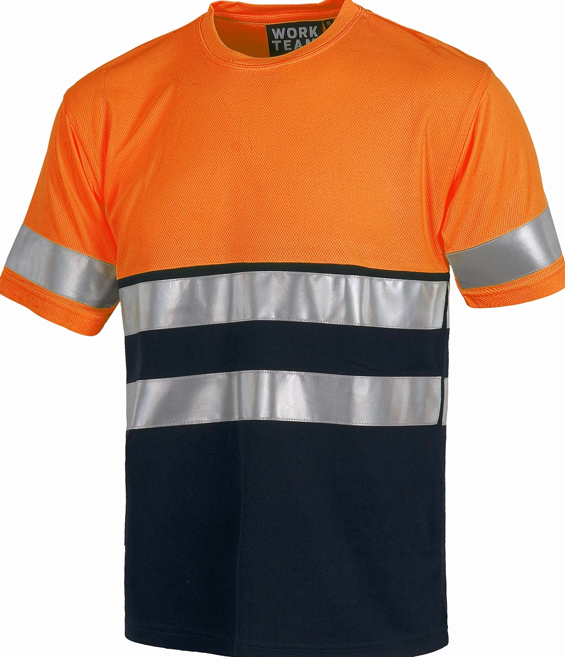 WORKTEAM Camiseta Manga Corta Alta Visibilidad EN ISO 20471 Tallas Grandes