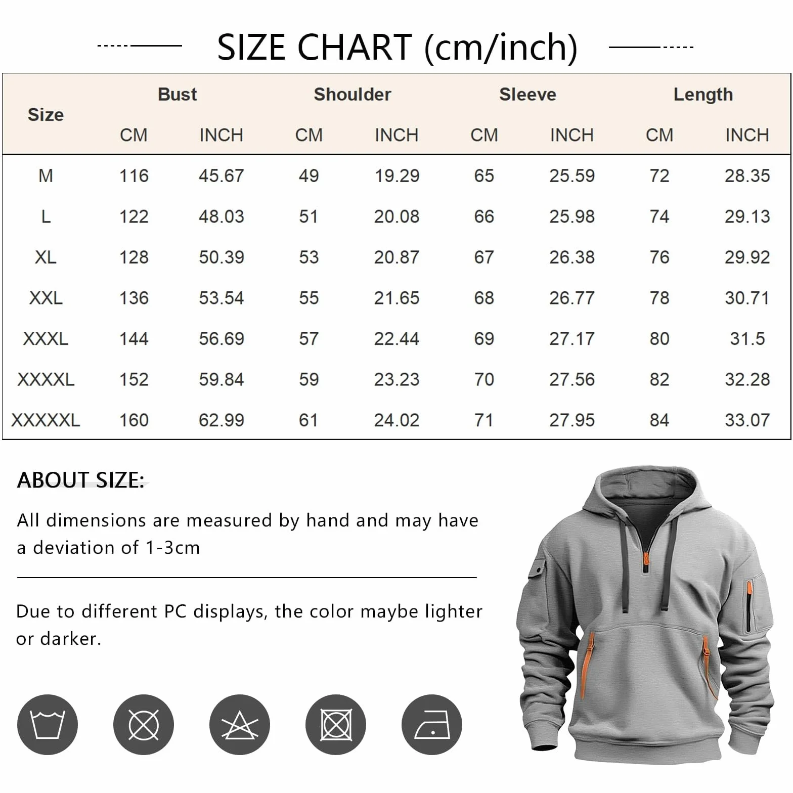 Sudaderas Hombres Running Invierno Cordón Manga Larga Deportiva Fitness con Bolsillos