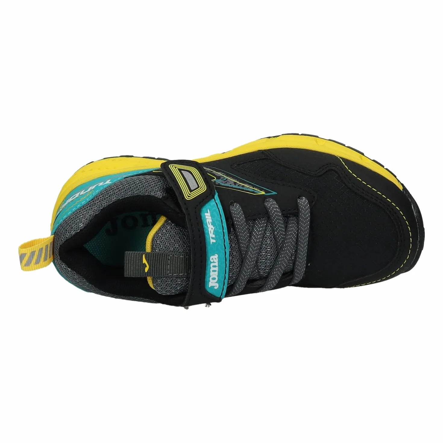 Joma JTUNS2501V Zapatillas Trail niño Tundra Cierre Adhesivo Cordones elásticos Negro Amarillo