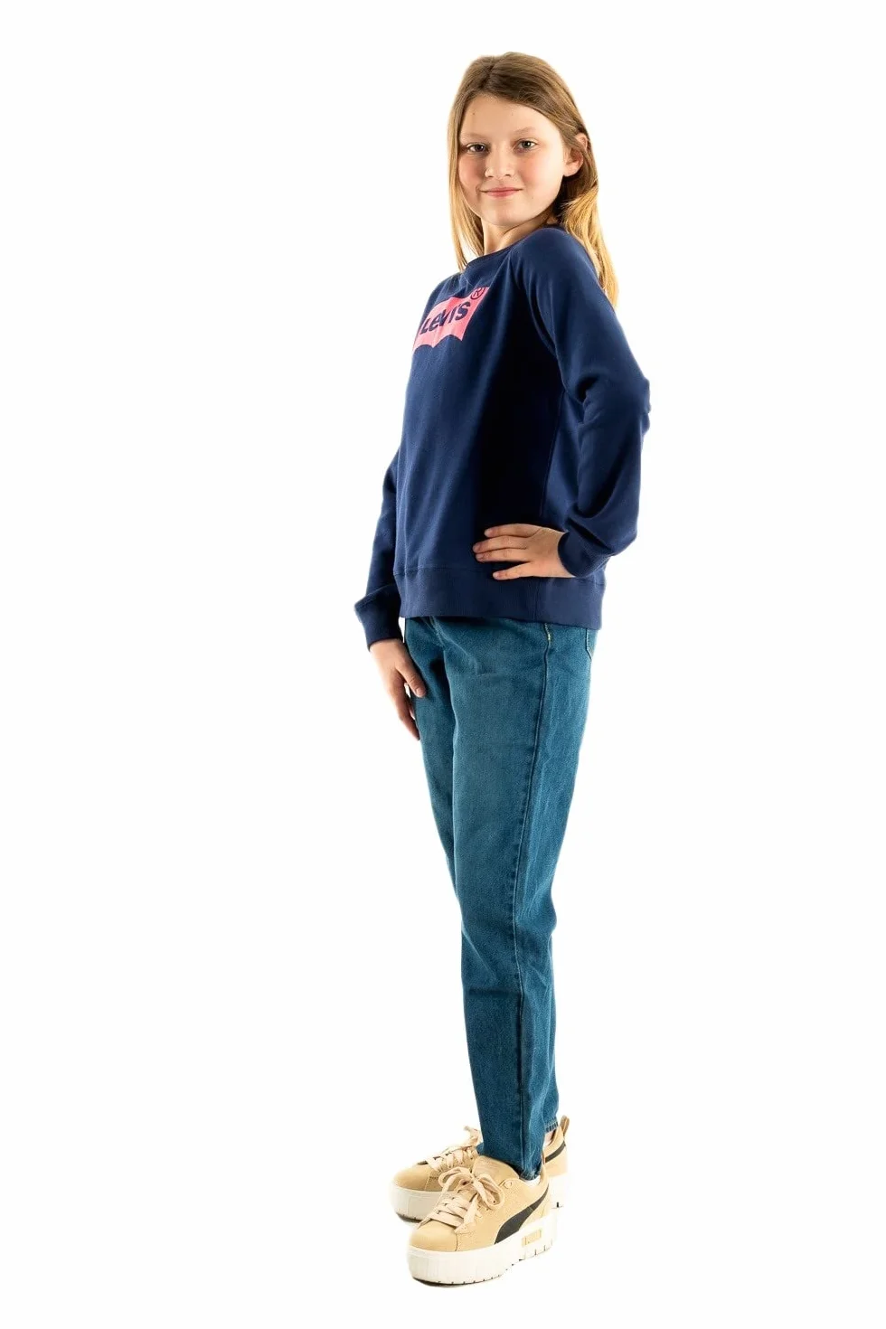 Levi's Sudadera Bebé-Niñas Logo Crew