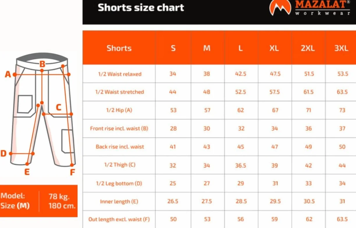 Verano Pantalones Cortos de Trabajo Multibolsillos Cargo Shorts Hombre S-3XL Resistente