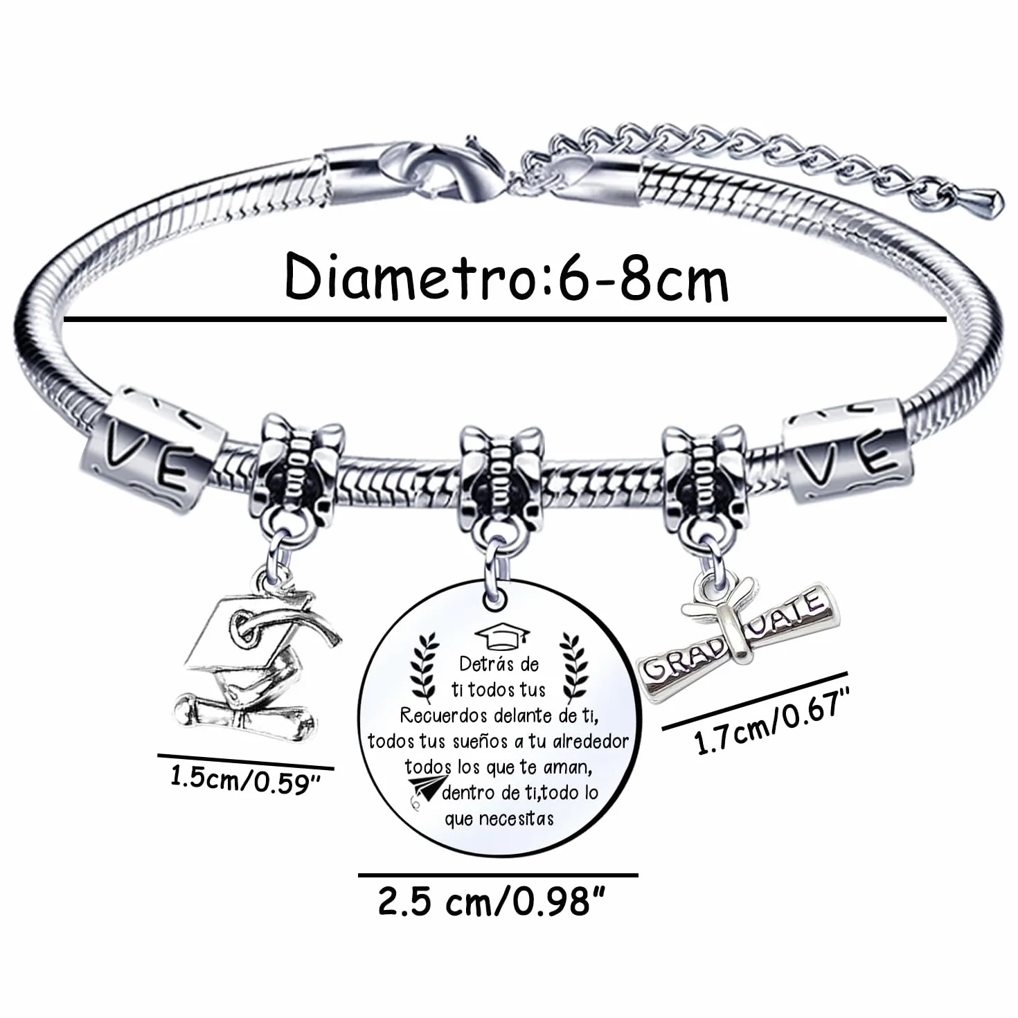 Pulsera de Graduación para Mujeres Regalos inspirados Graduados Recuerdo