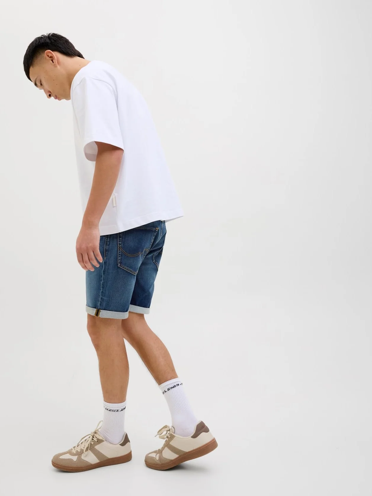 JACK & JONES Pantalones Cortos de Mezclilla Bermuda Regular Fit