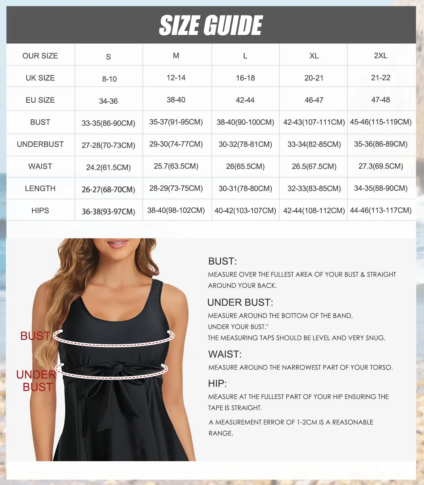 Genfien Traje de Baño Mujer Bañador 2 Piezas Tankinis Swimsuit Top Estampado Push up Swimwear