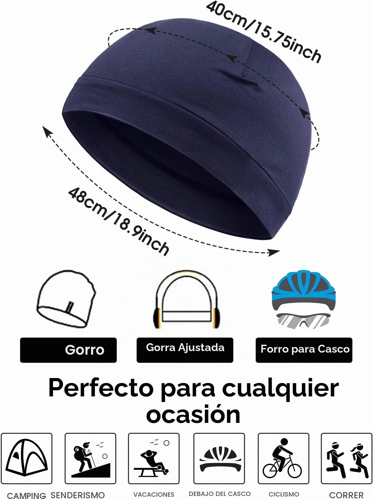 Syhood 4 Gorros de Dormir de Algodón Calavera