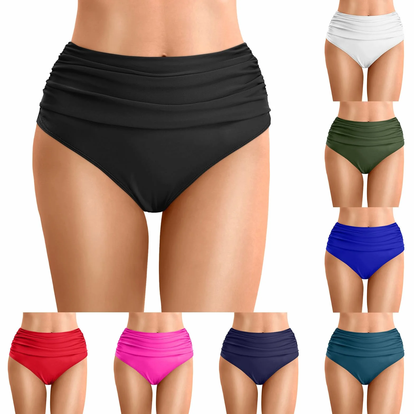 Braga Bikini Mujer Cintura Alta Control Abdomen Parte Inferior Pantalón