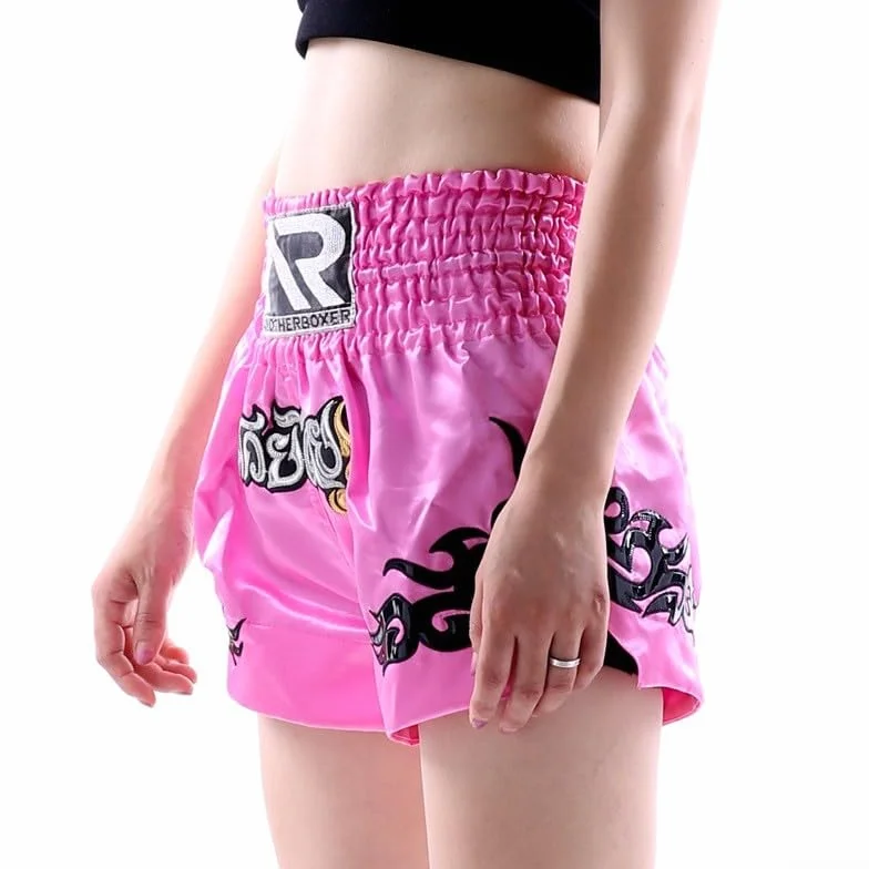Anotherboxer Pantalones cortos de boxeo para niños rosa M