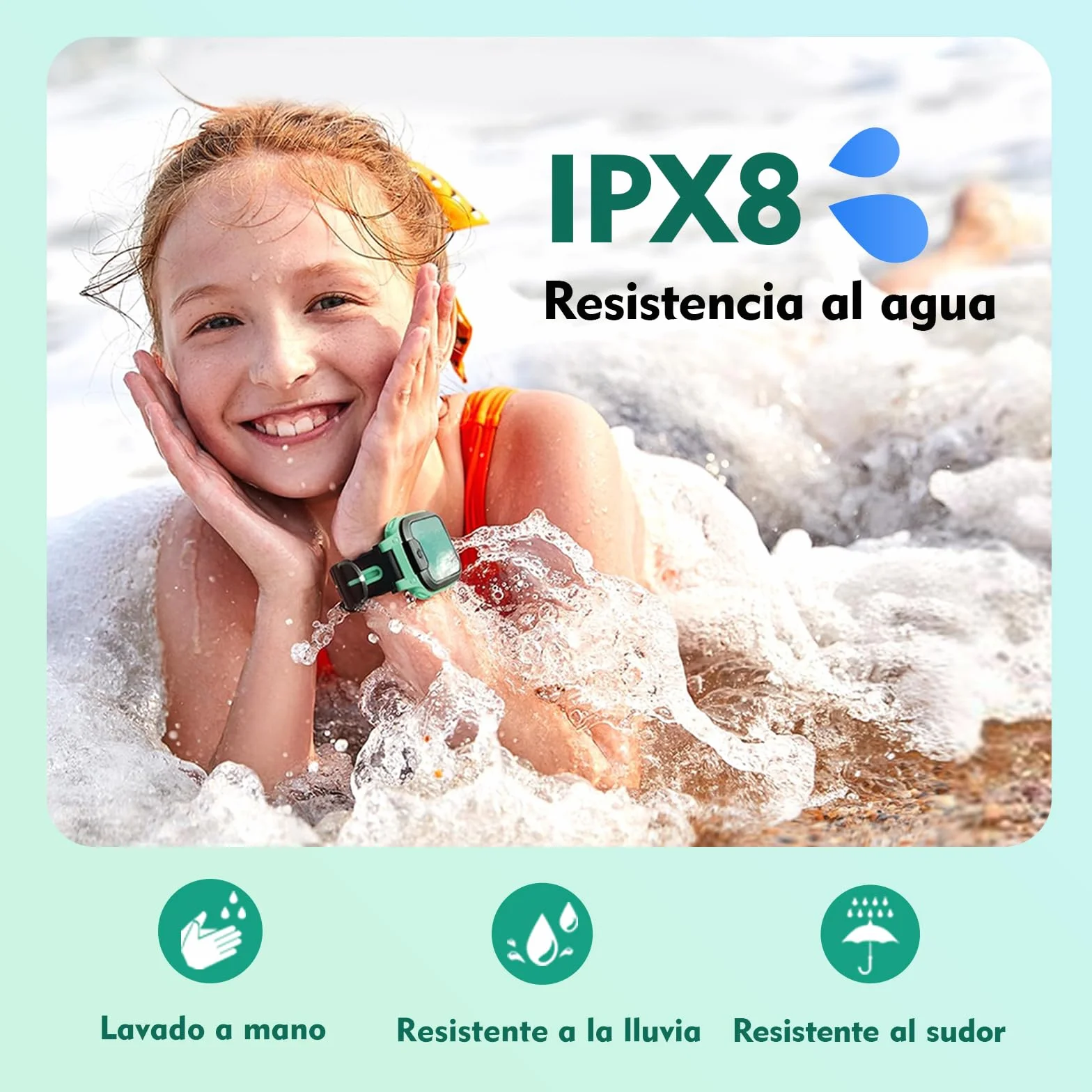 imoo Z1 Smartwatch Infantil 4G con Llamadas y Videollamadas, GPS, Modo Clase, IPX8 Resistente al Agua Verde