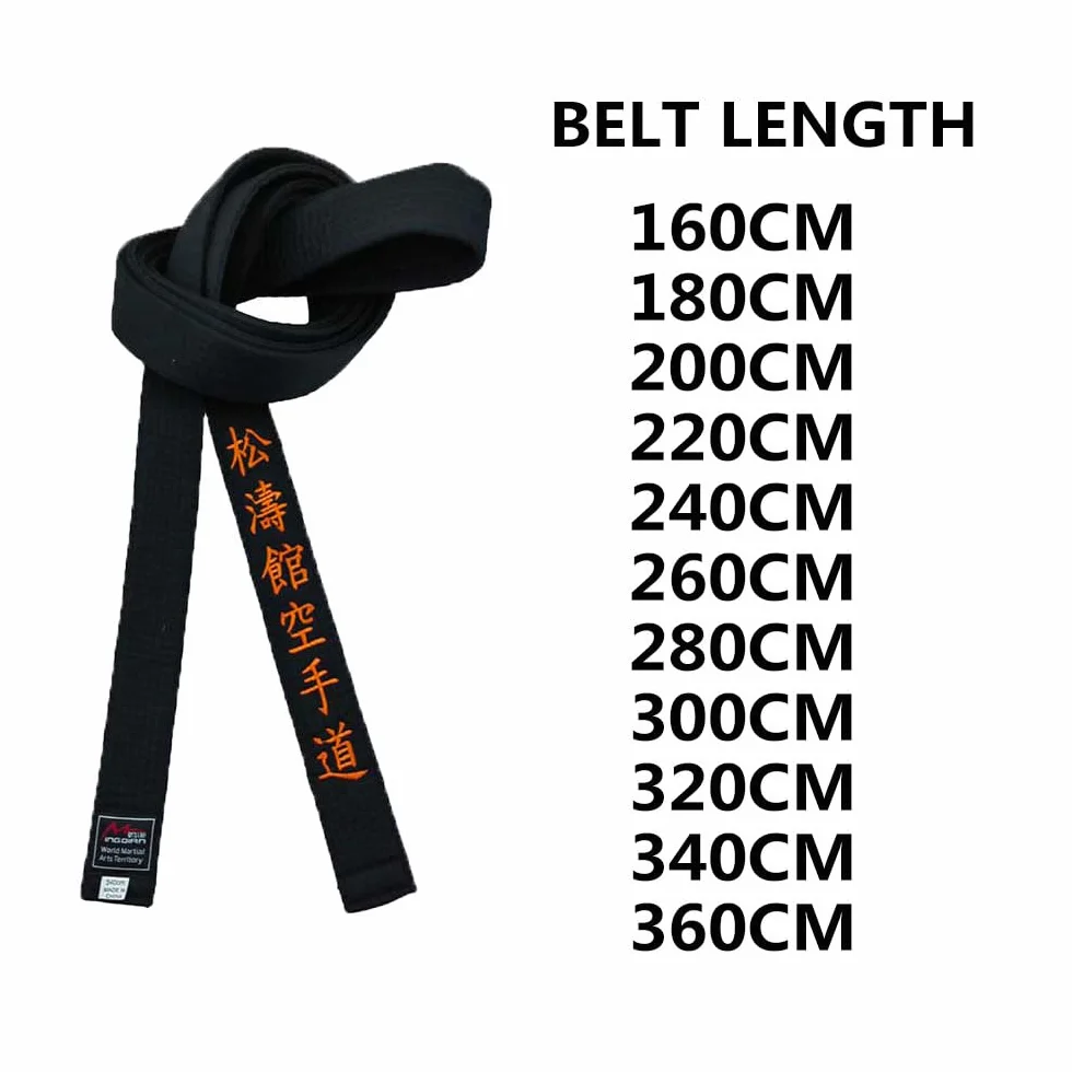 Cinturón negro karate Songtaokan bordado 4 cm artes marciales japonesas
