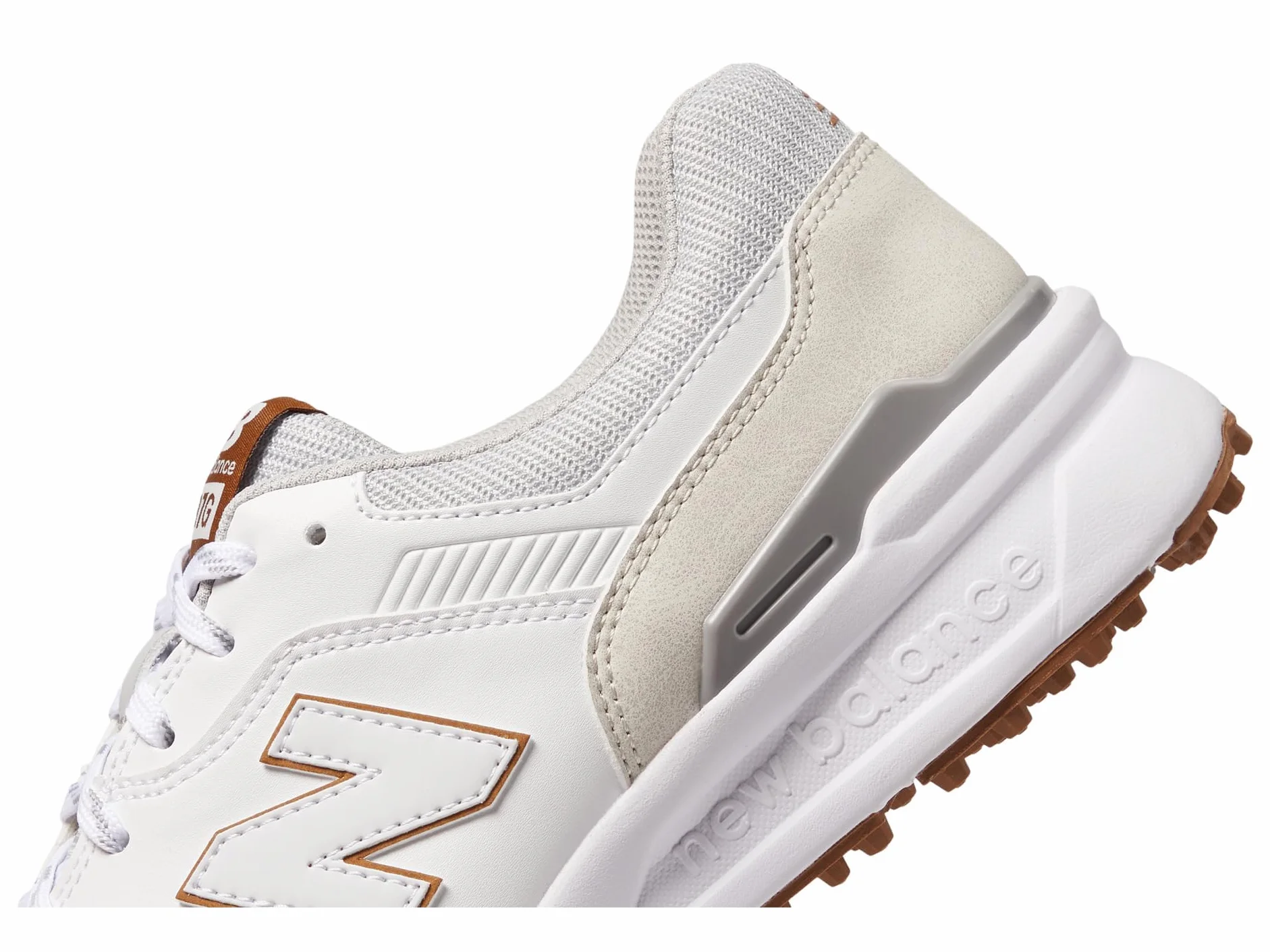 New Balance Zapato de Golf 997 SL Hombre, Blanco/Gris, 44 EU