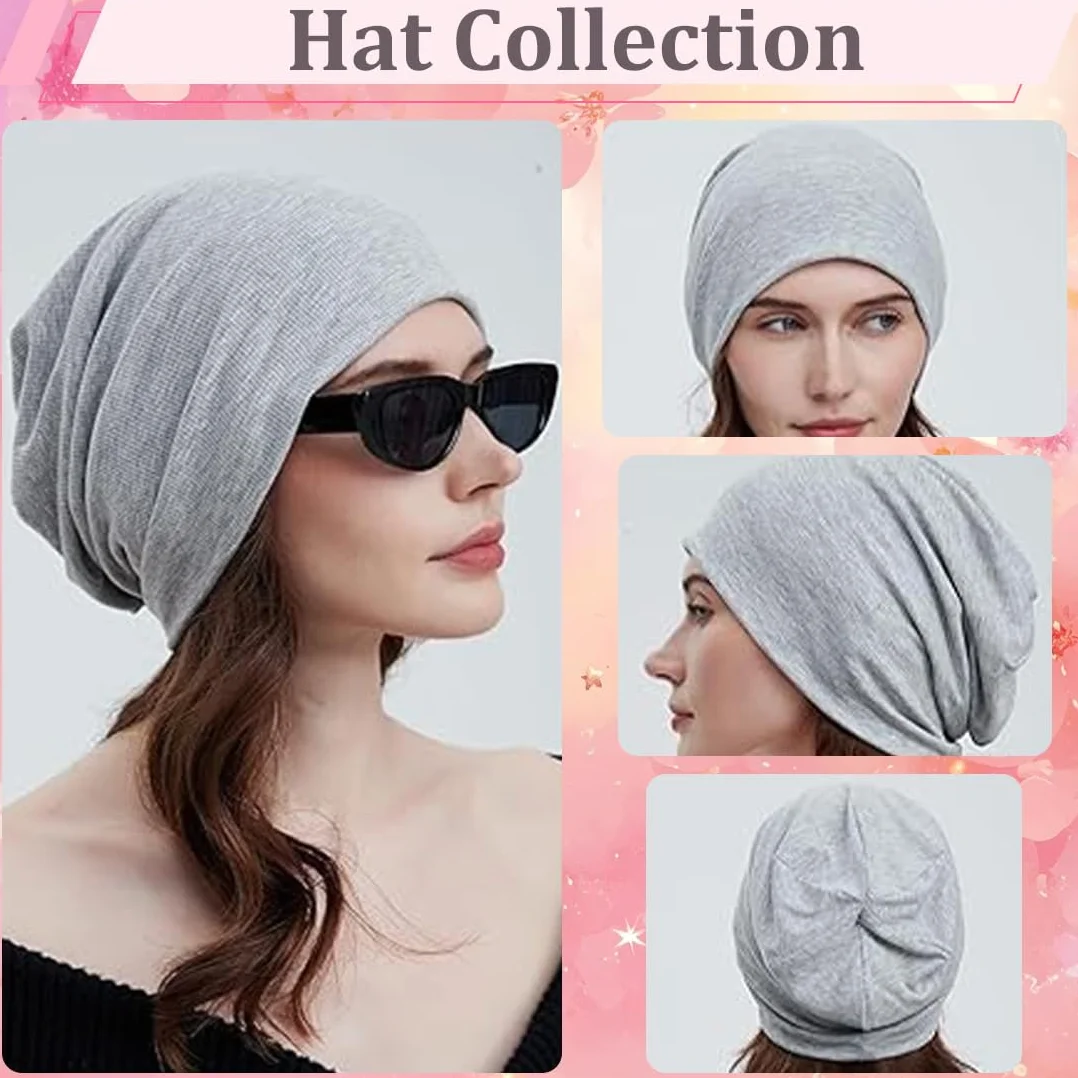 Gorro Pelo Rizado Dormir Unisex Ajustable Suave para Mujeres y Hombres