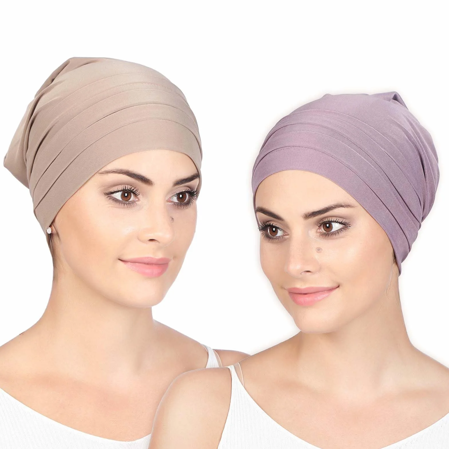 Gorra Quimio Mujer 2 Piezas, Gorro para Quimioterapia Fino y Suave