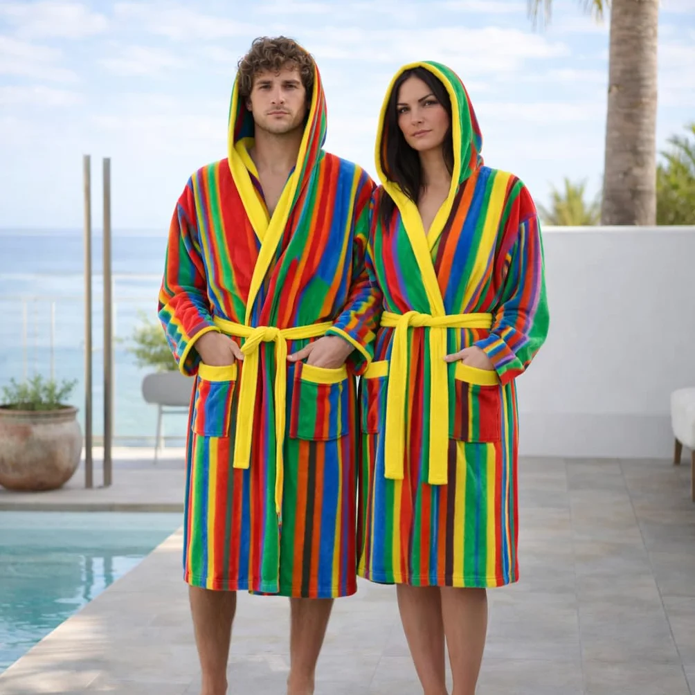 Albornoz Jacquard 100% Algodón 500 g/m² Alta Absorción