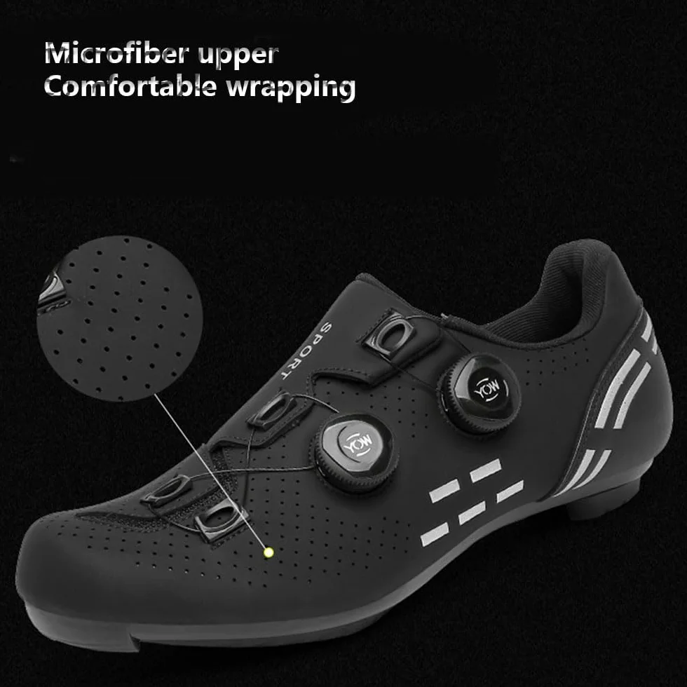 Zapatilla de Ciclismo Hombre Mujer, Zapatillas Carretera MTB Compatibles SPD Lock System