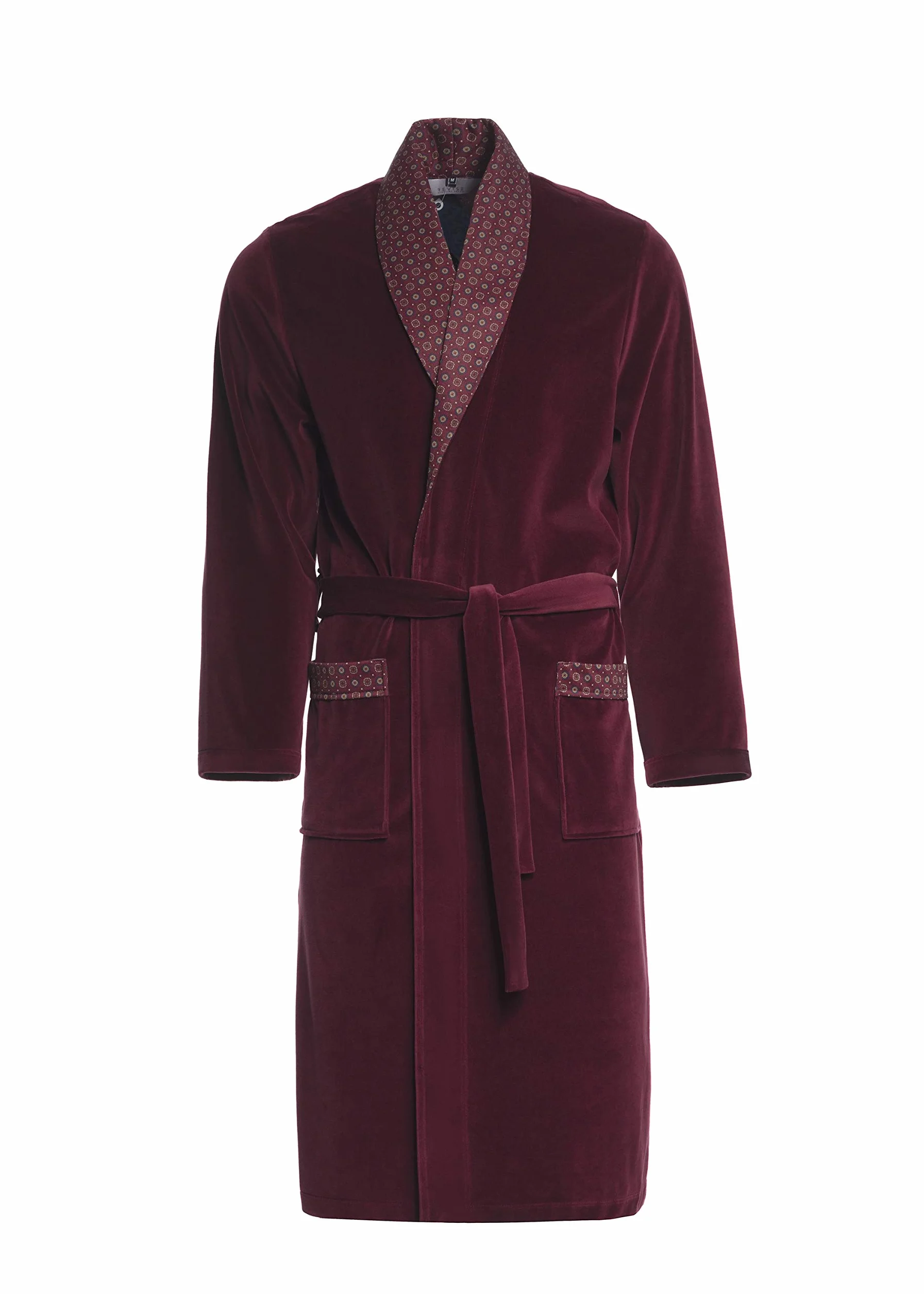 Revise Joel RE-101 - Albornoz de terciopelo para hombre, largo y elegante