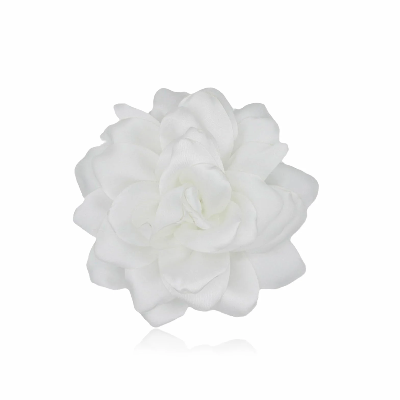 Broches para Ropa Mujer, Flor Flamenca Pelo, Flores para Vestidos de Fiesta, Pinza Pelo Flor, Horquilla con Flor, Elegante Broche de Solapa Floral para Boda, Fiesta, Baile (Blanco)