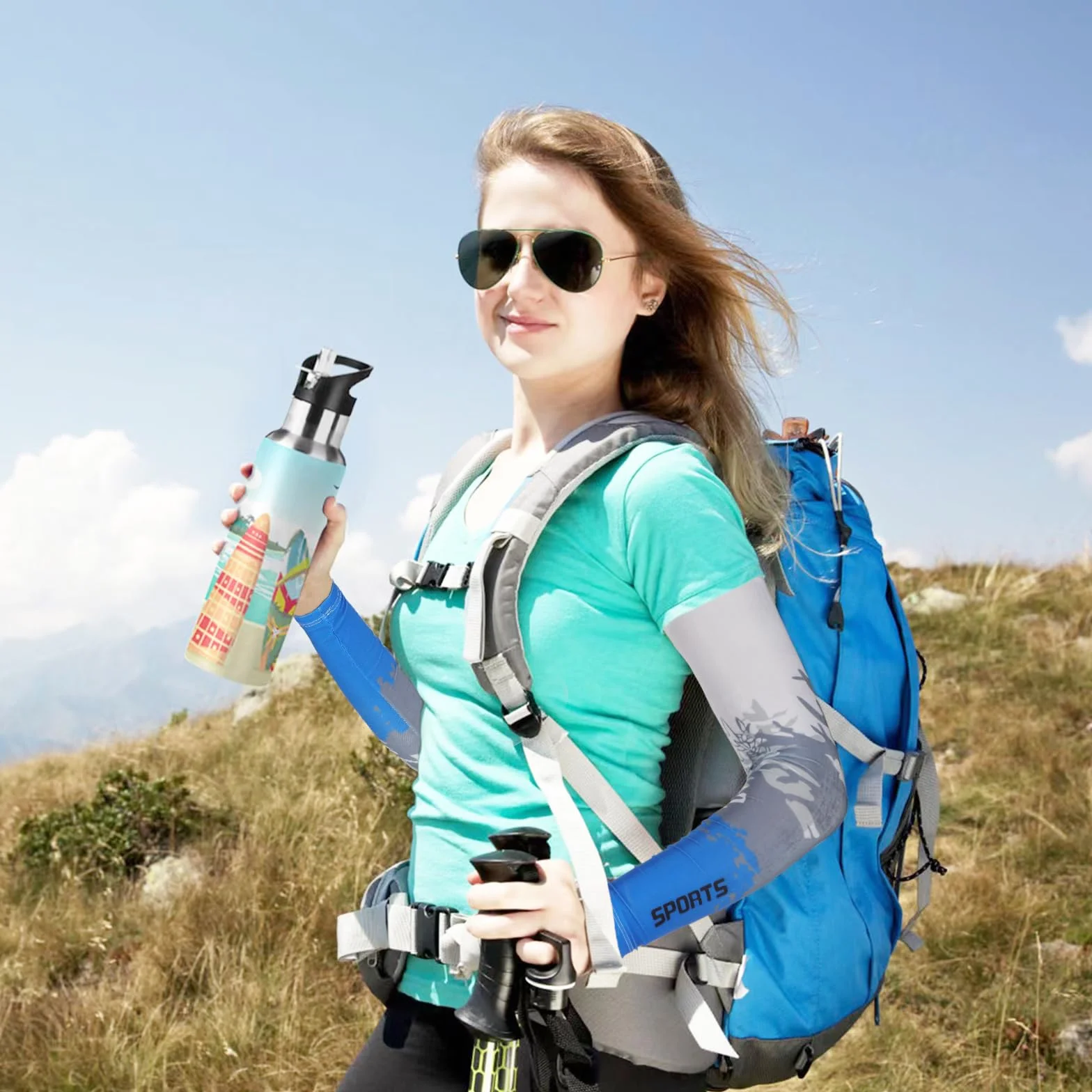 Mangas de protección solar UV para Hombres y Mujeres, Cubierta de Brazos Enfriamiento al Aire Libre