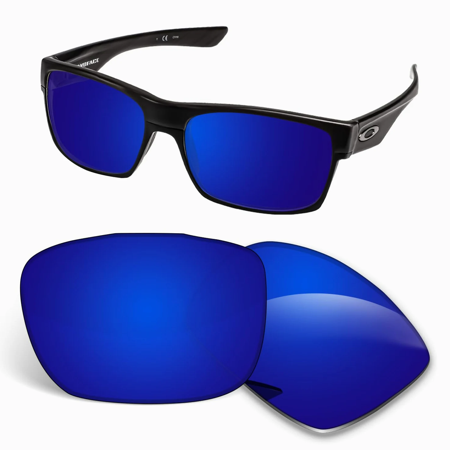 Lentes de repuesto de 1,5 mm compatibles con gafas de sol Oakley TwoFace OO9189, antiarañazos y resistentes a los impactos