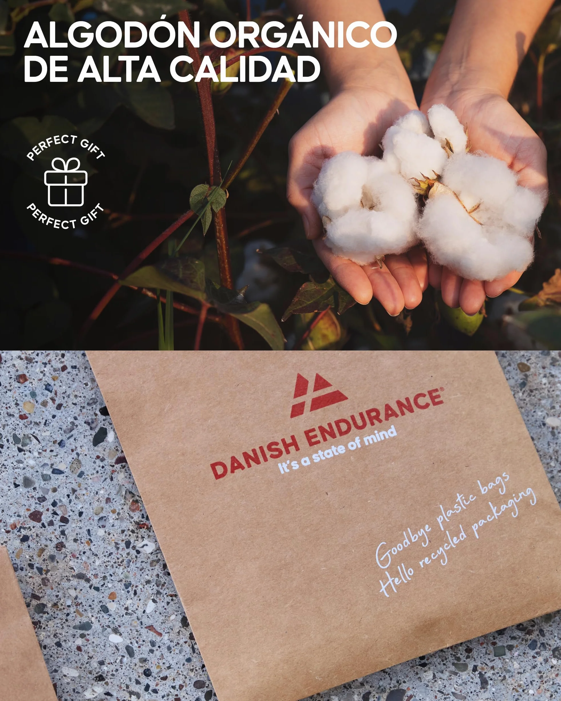 DANISH ENDURANCE Polo Hombre Manga Corta Algodón Orgánico Camiseta Vestir Suave 2 Pack