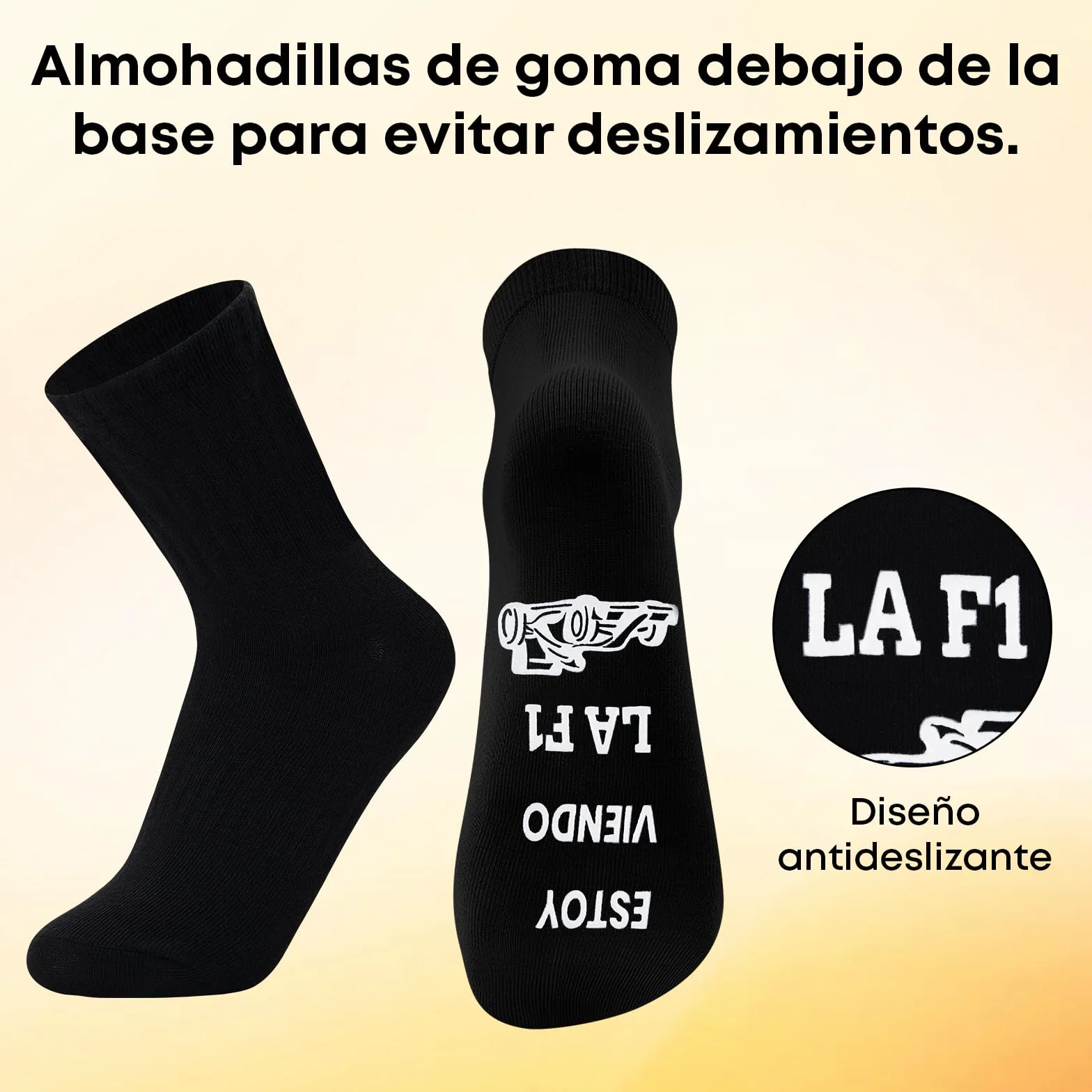 Leikedun Calcetines Divertidos de Fórmula 1 Antideslizantes Regalo Original para Amantes del F1