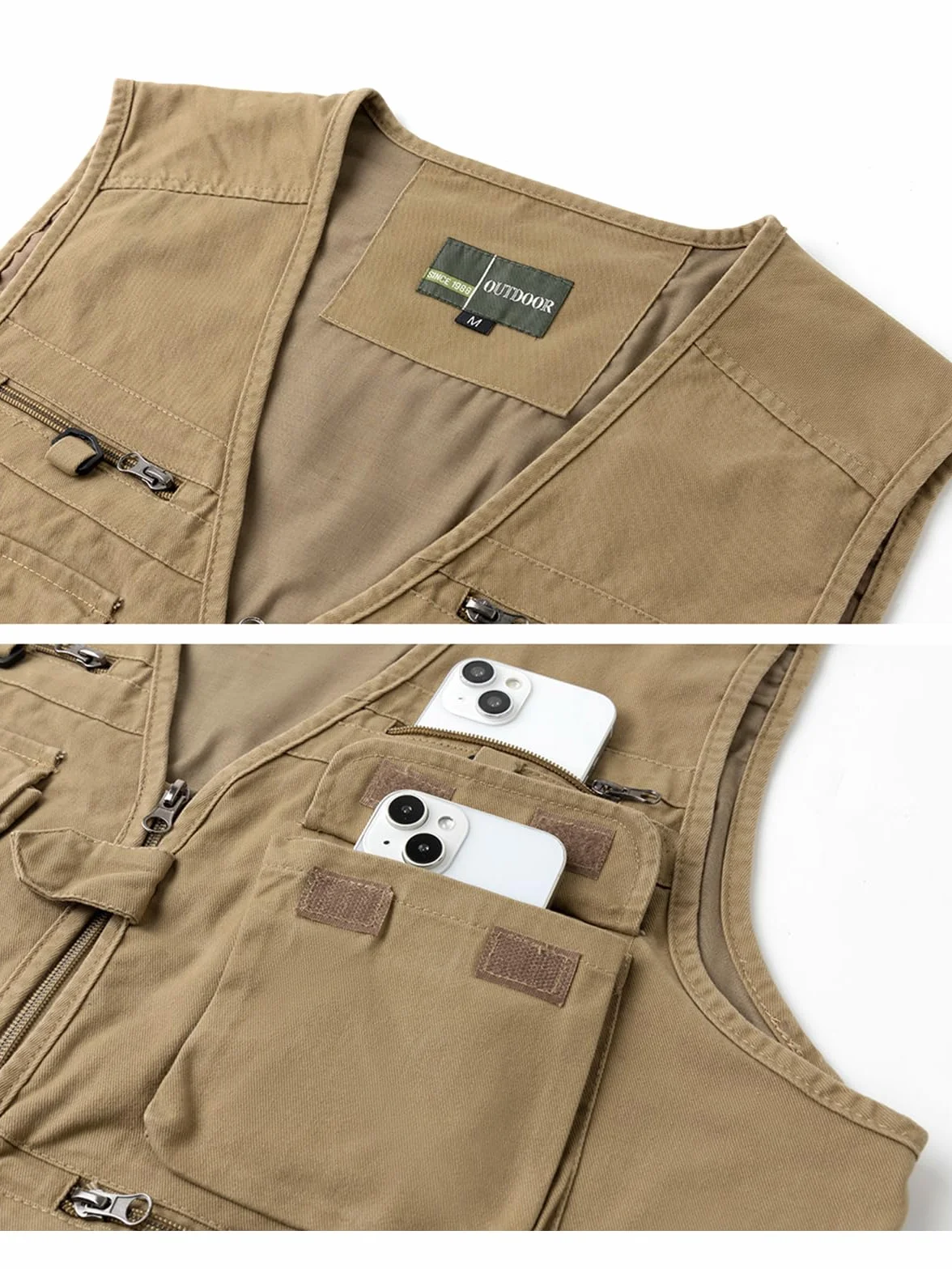 Chaleco da Pesca para Hombre Multibolsillos Chaleco de Caza Fotografo Chalecos Safari Trabajo