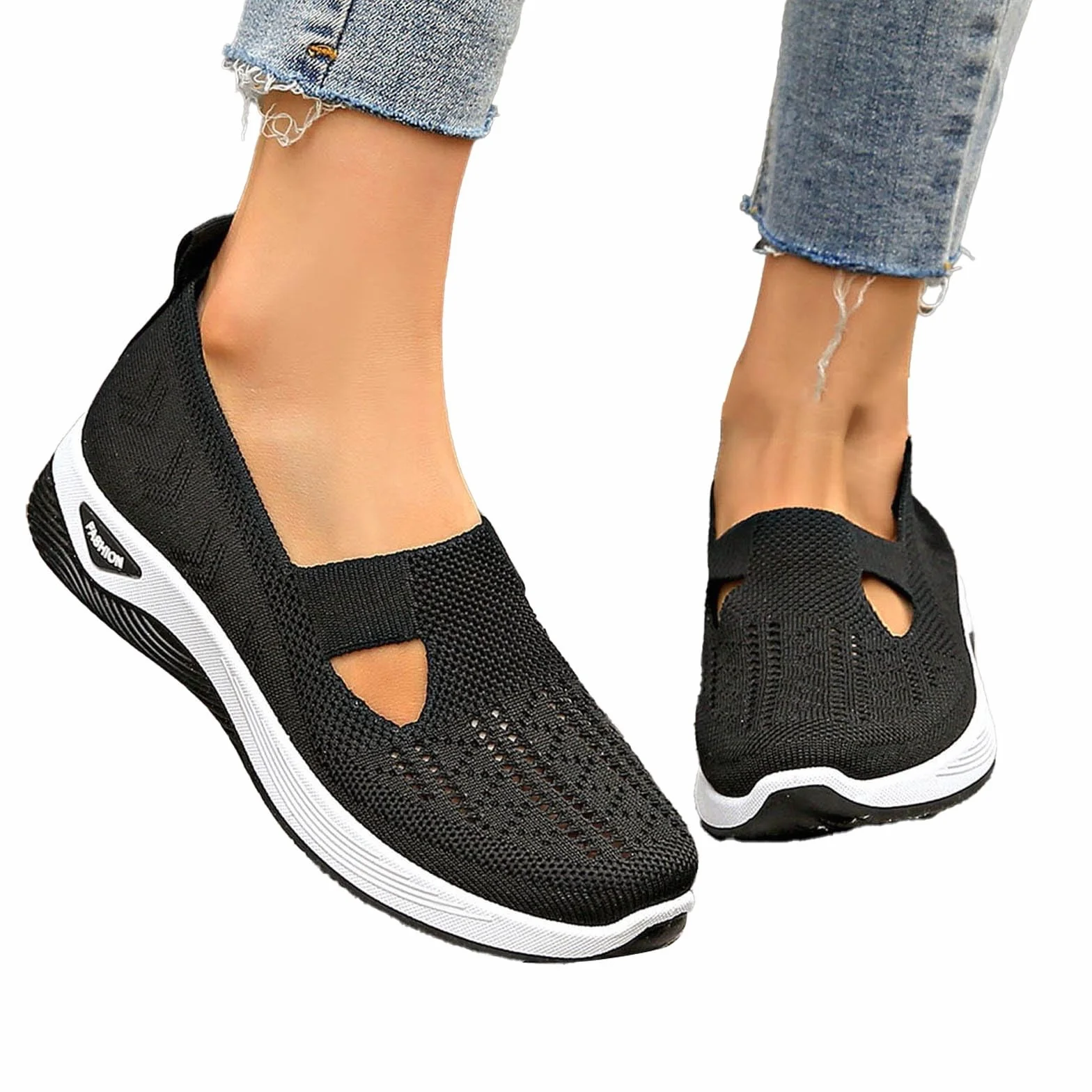 Zapatillas Ortopedicas Mujer sin Cordones Verano Transpirables Antideslizantes Malla