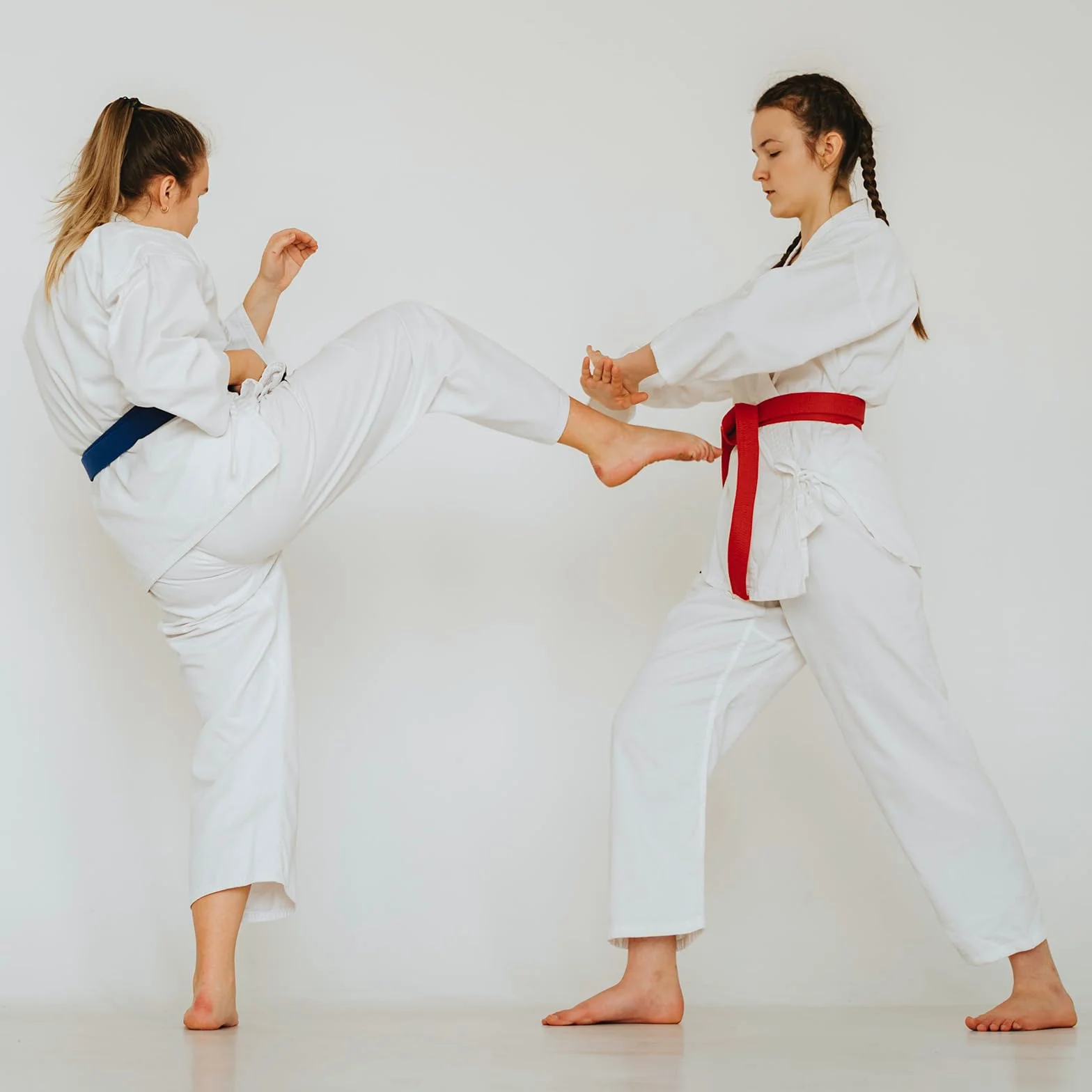 PATIKIL Cinturón de Taekwondo de Colores 1.6" x 8.5ft 2.6m Poliéster para Artes Marciales Judo Karate Verde-Azul