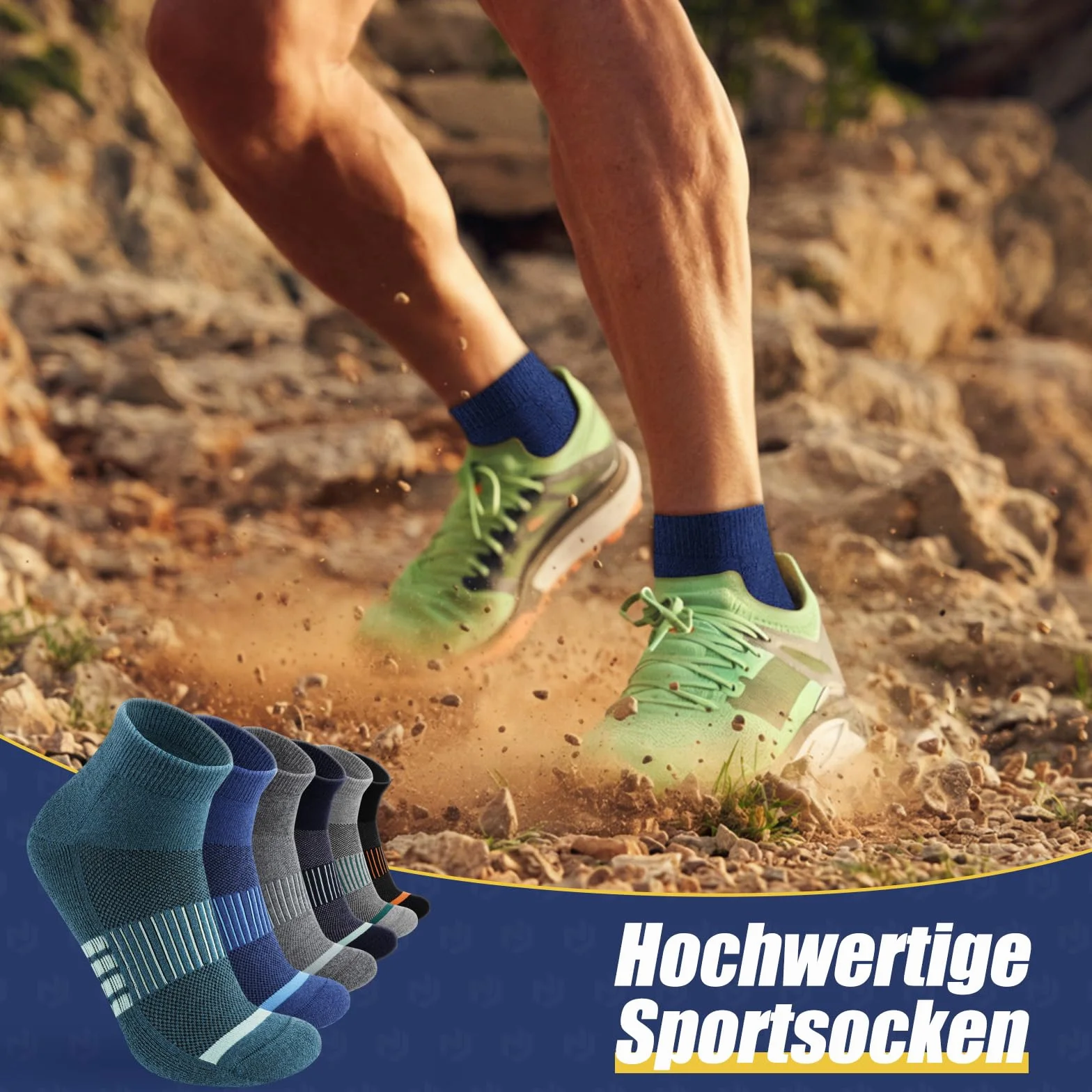Calcetines Trekking Merino Unisex Paquete 6 Pares Deportivos Transpirables Amortiguación