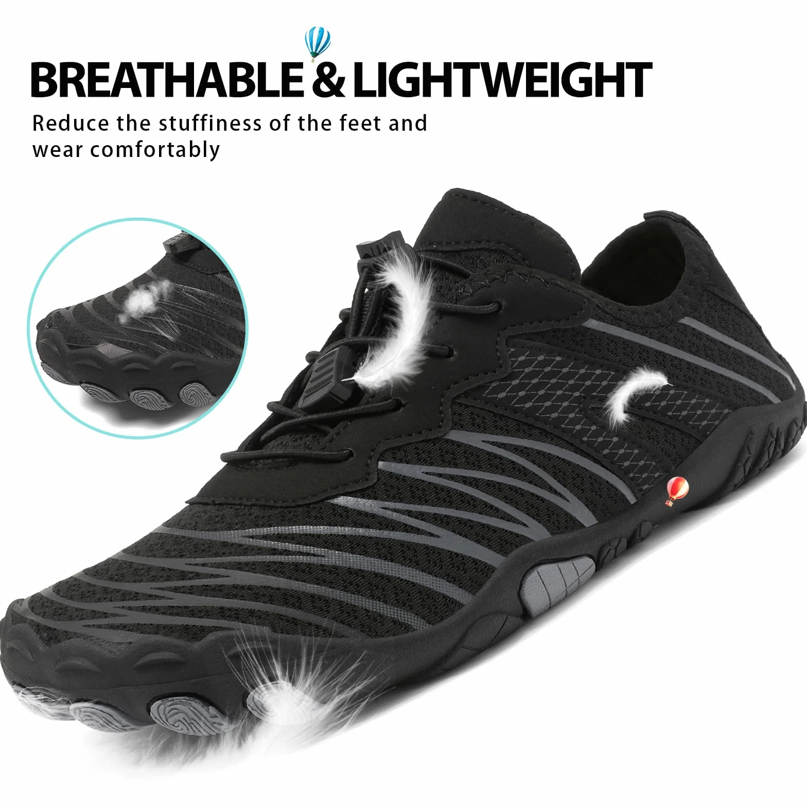Acfoda Zapatos de Agua Hombre Mujer Barefoot Antideslizante Transpirable Secado Rápido Escarpines Gr. 36-47