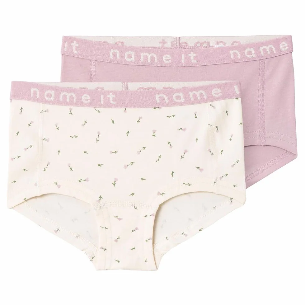 NAME IT Nkfhipster 2p Buttercream Floral Noos Braguita Niñas Pack de 2