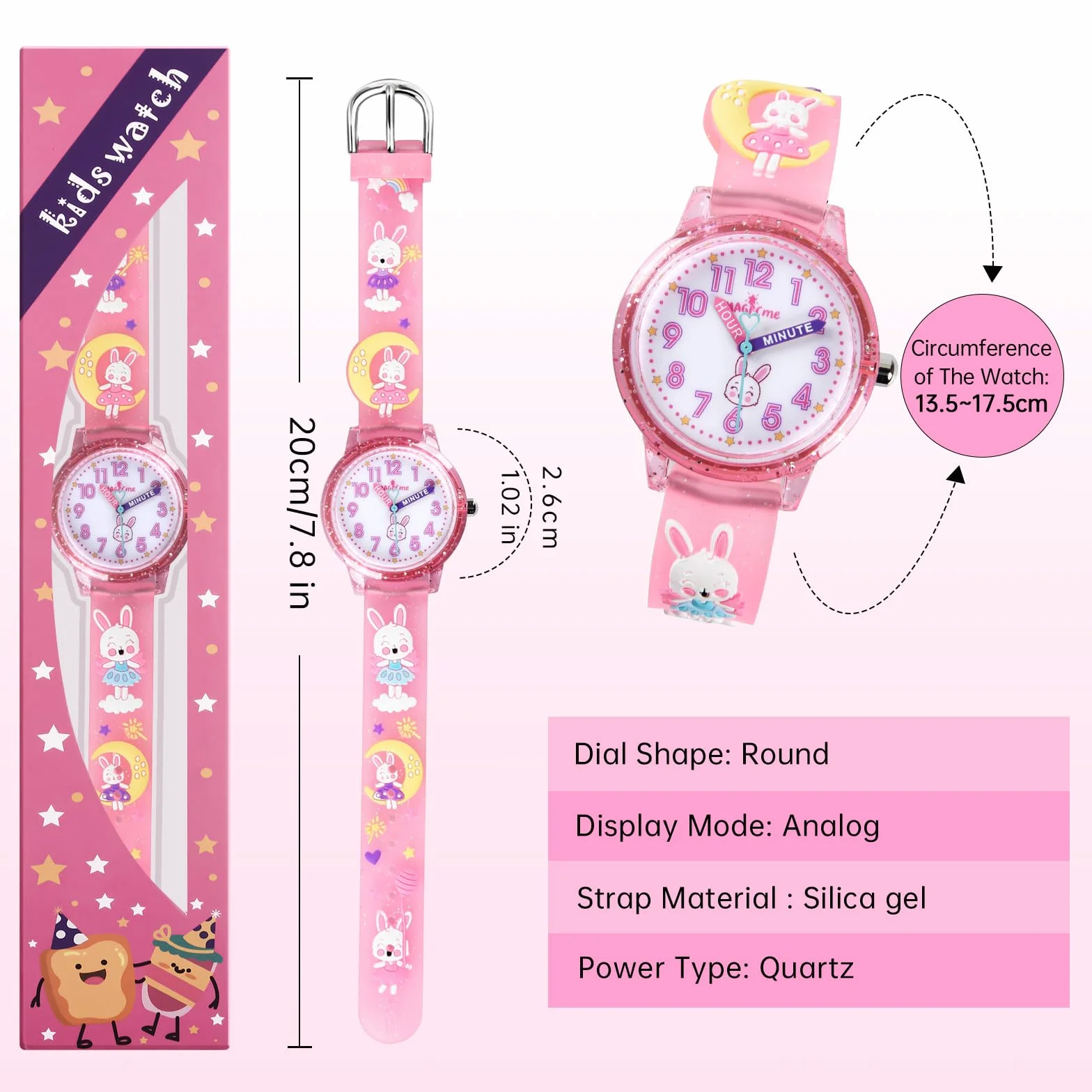 Relojes Digitales para Niños 3D Silicona Correa Dibujos Animados 3-11 Años