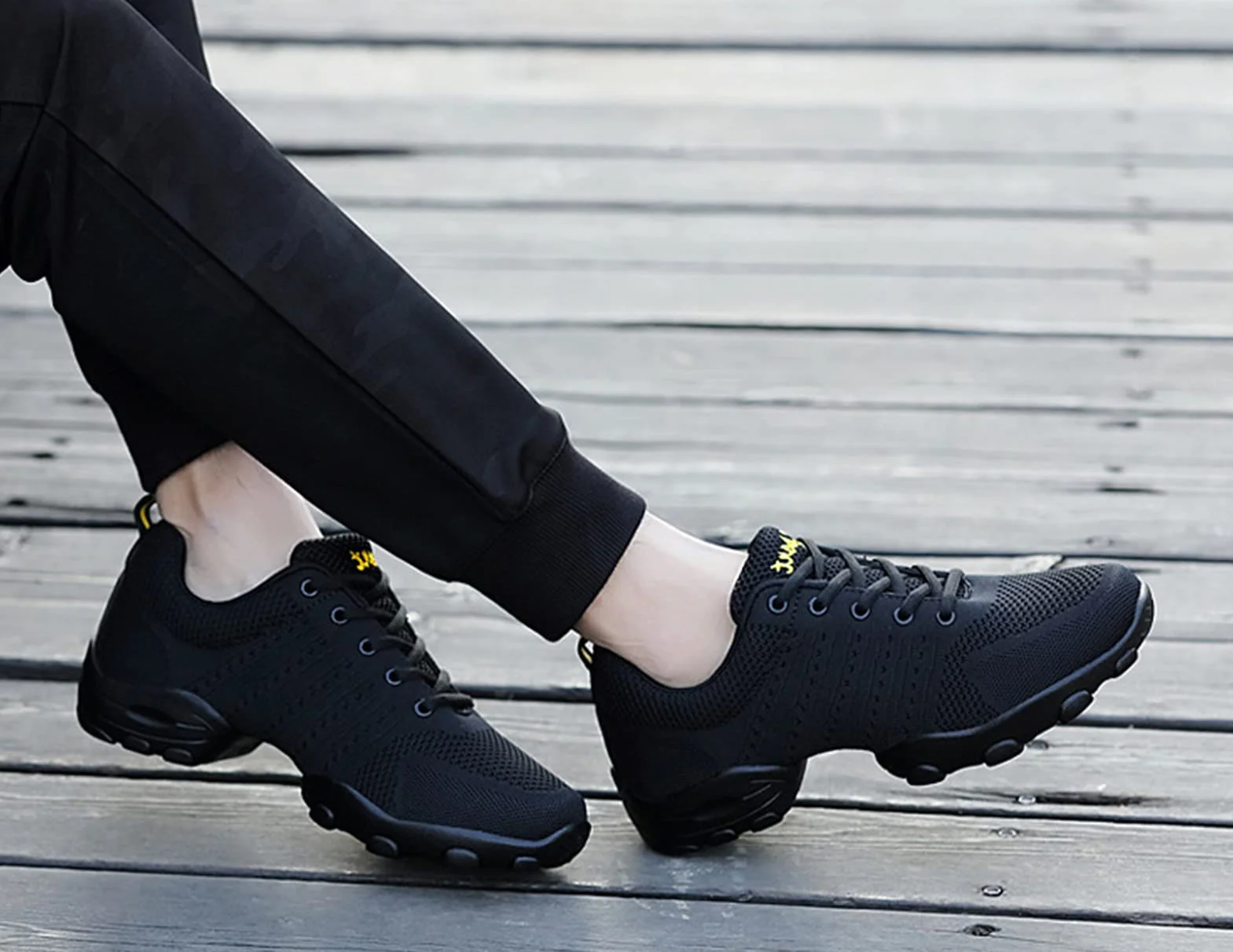 Zapatos De Baile para Hombres, Suave Malla Tejido, Cuatro Temporadas, 40 Negro