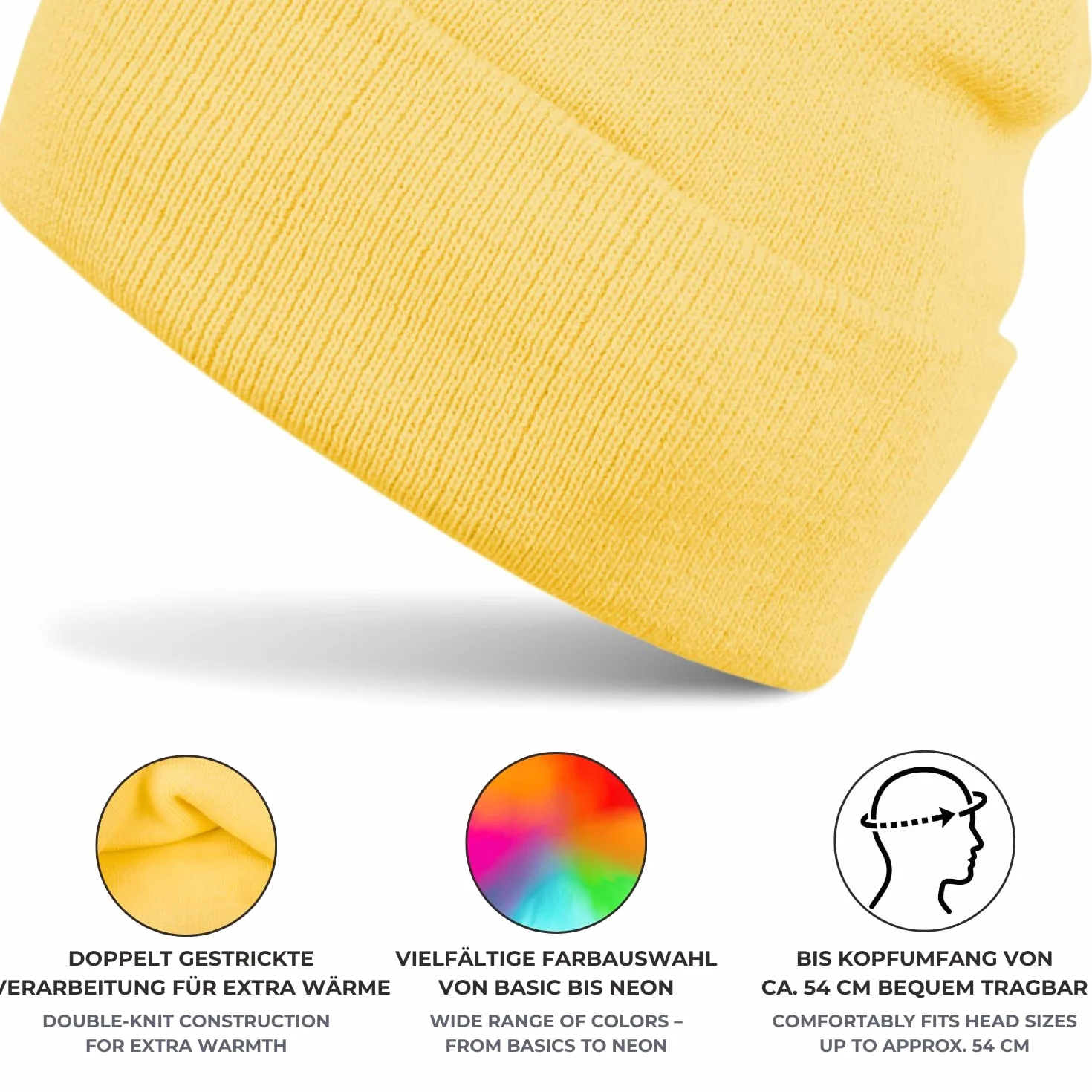 Gorro de niño estilo Punto con ala Ancha Fino 2-5 años
