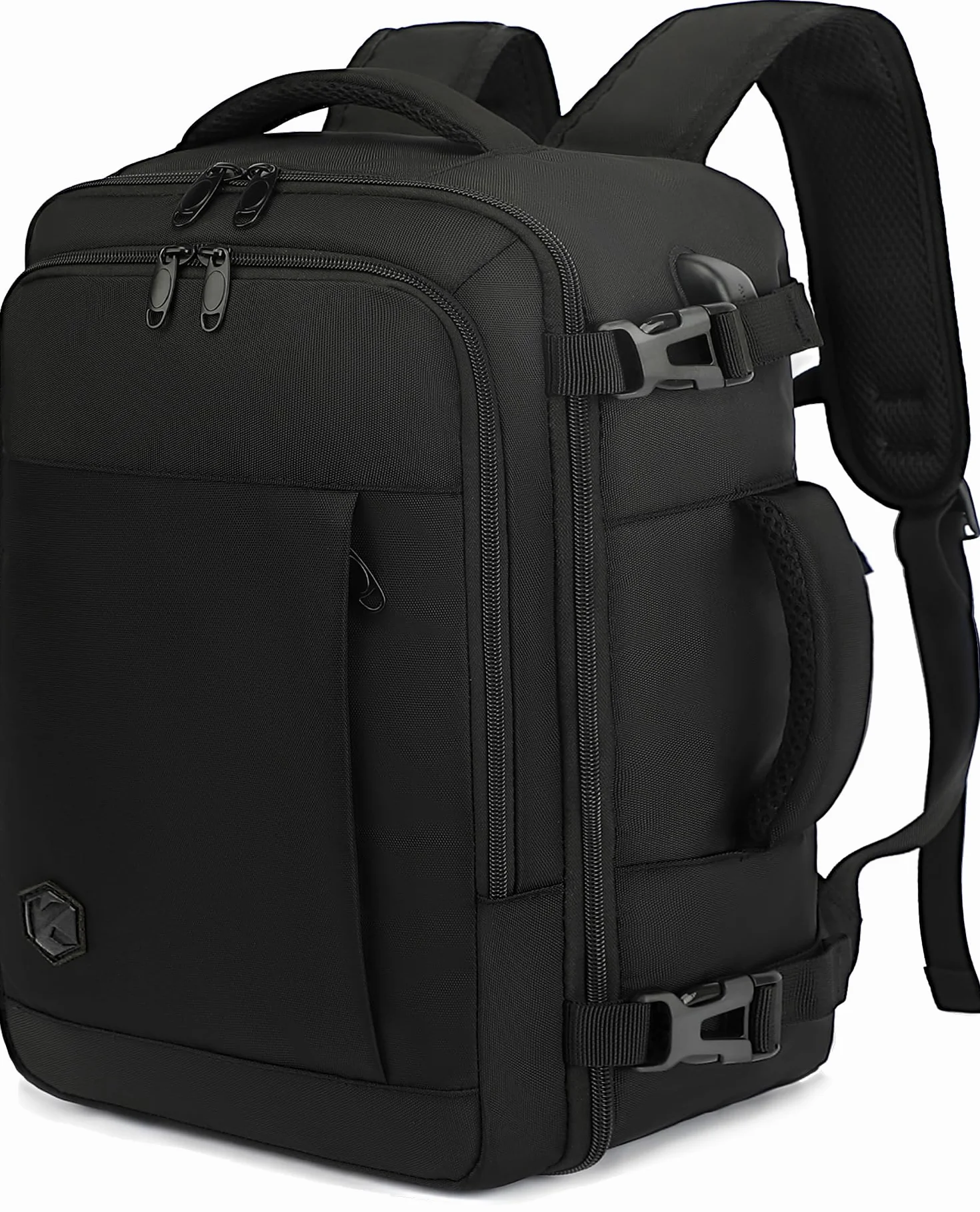 VANKEV Mochila Viaje Cabina Avion 40x30x20 24L Equipaje Mano Bolso Portatil 15.6 Pulgadas NEGRO