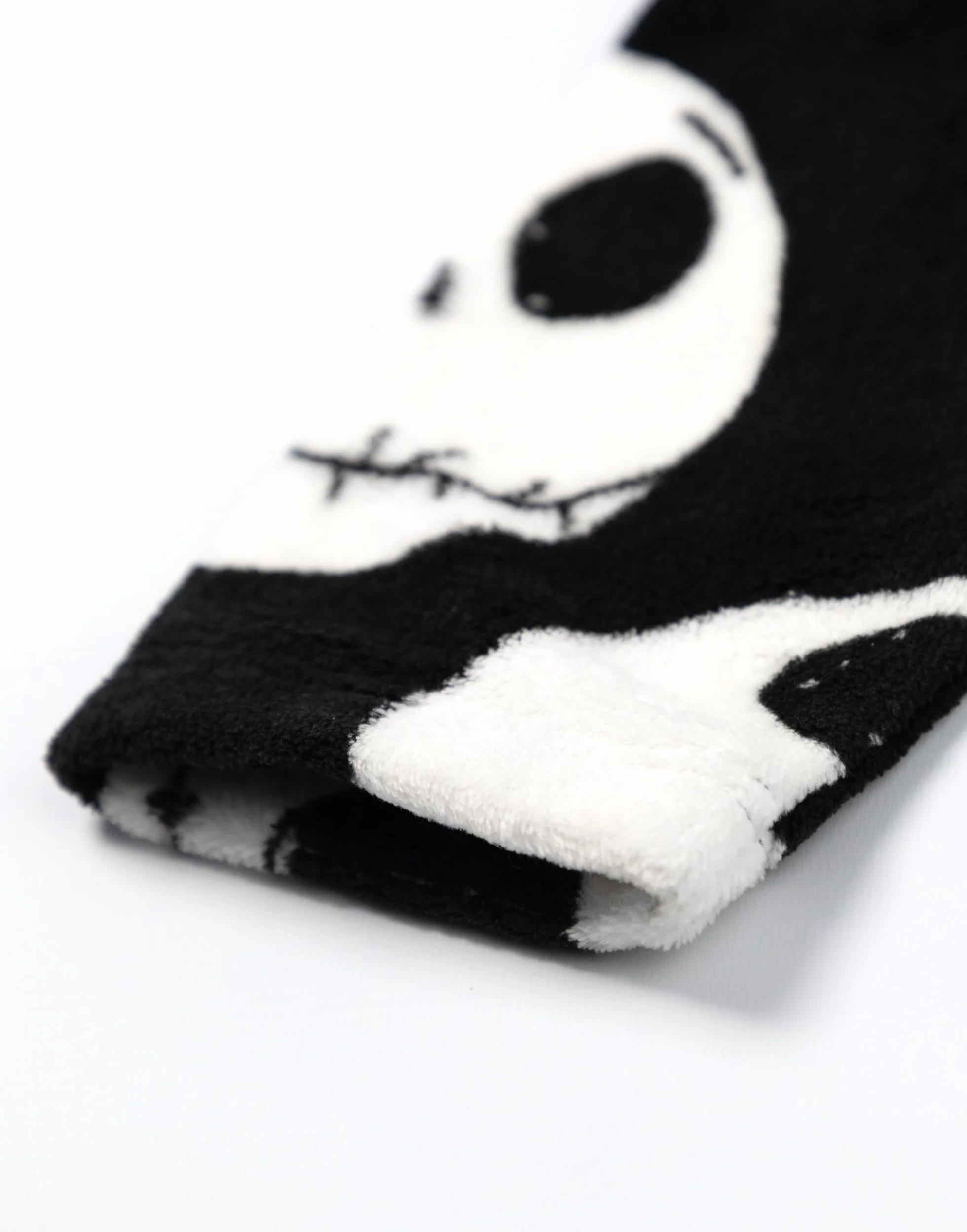 Disney Suéter Polar Negro Jack Skellington Pesadilla Antes de Navidad para Mujer Manga Larga Halloween Ropa Informal