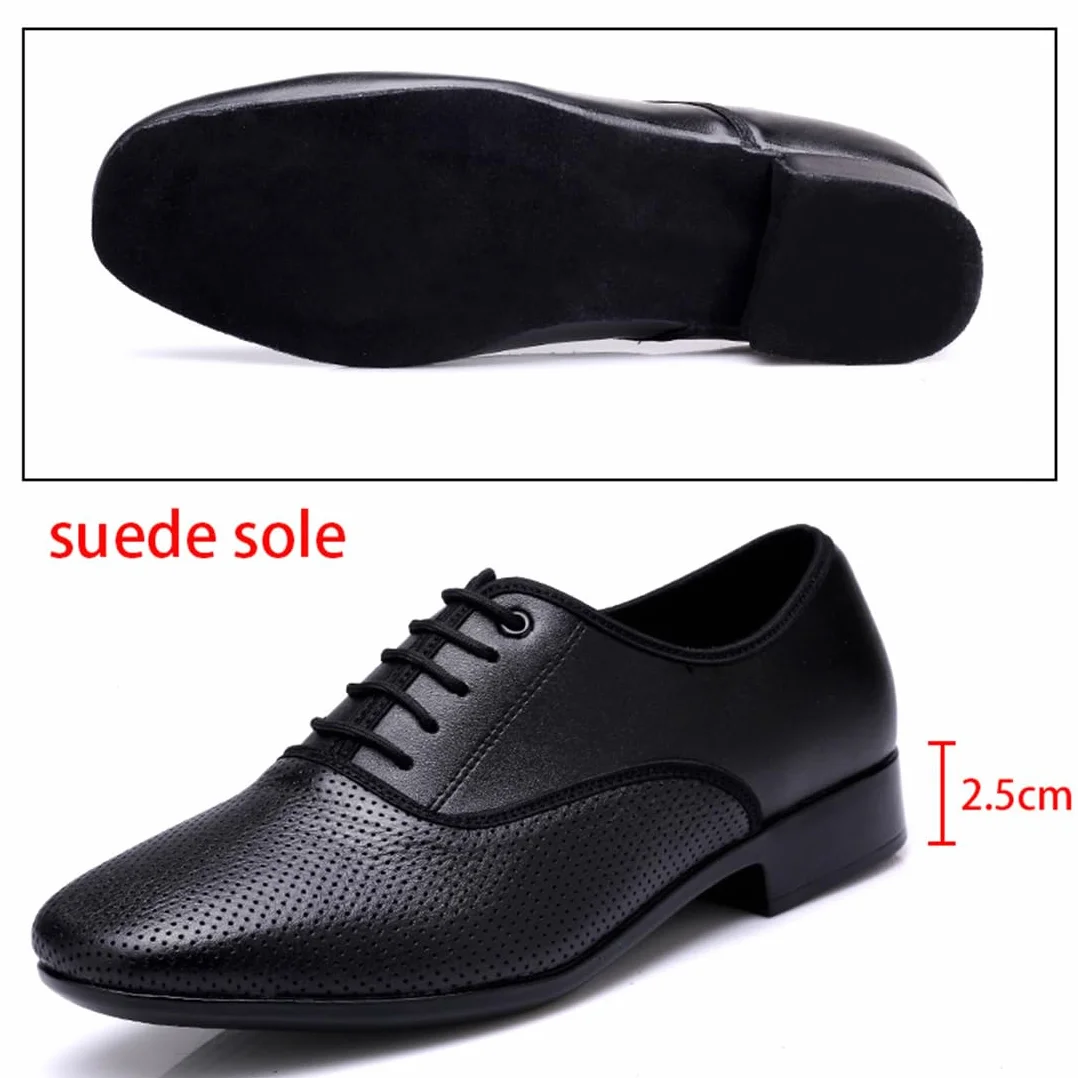 VEACAM Zapatos de Baile de Salón Hombre Cuero Tango Salsa Latino Práctica Profesional