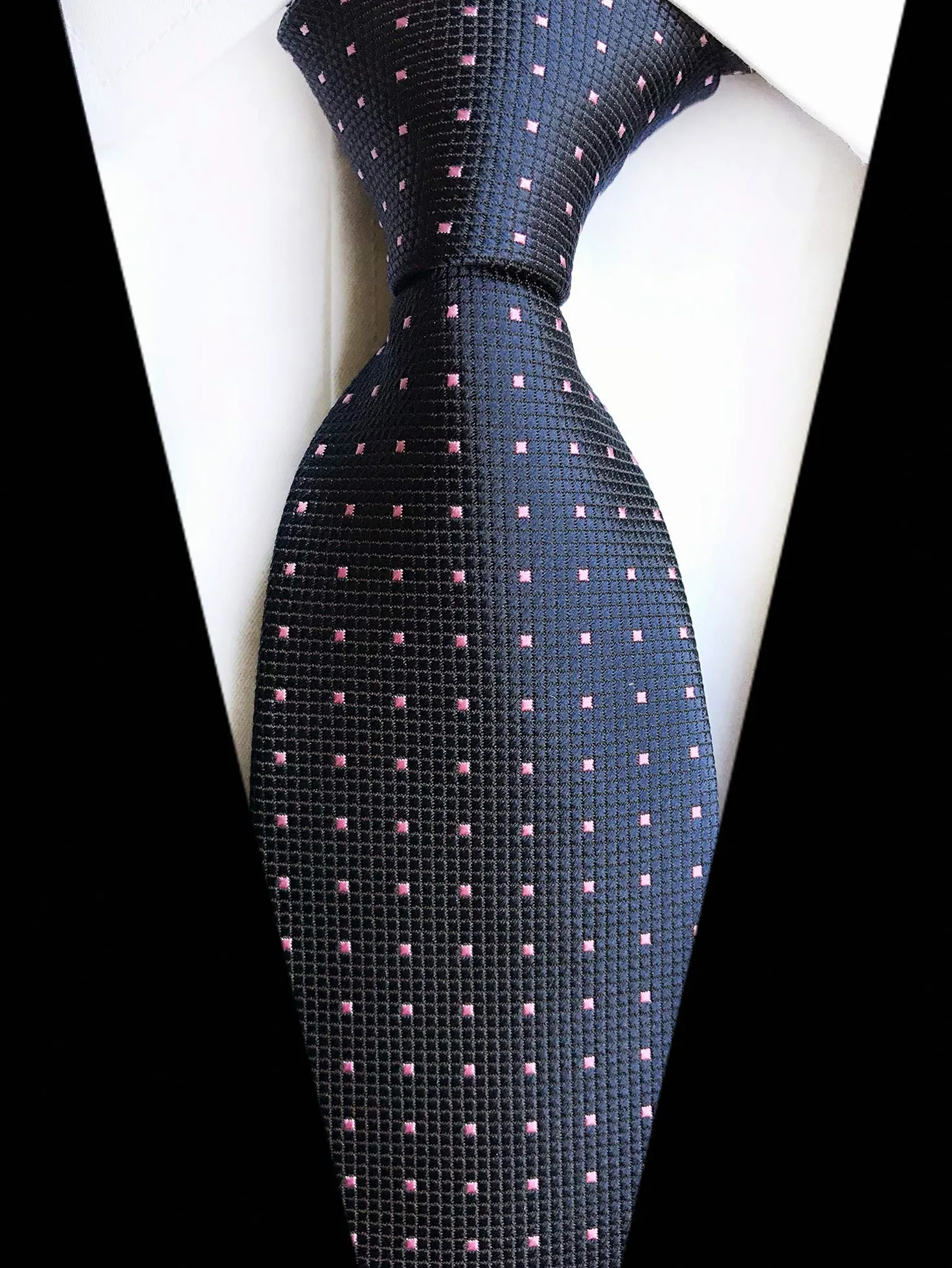 Secdtie Pack de 4 corbatas para hombre, diseño de rayas clásicas, jacquard - rojo - talla única