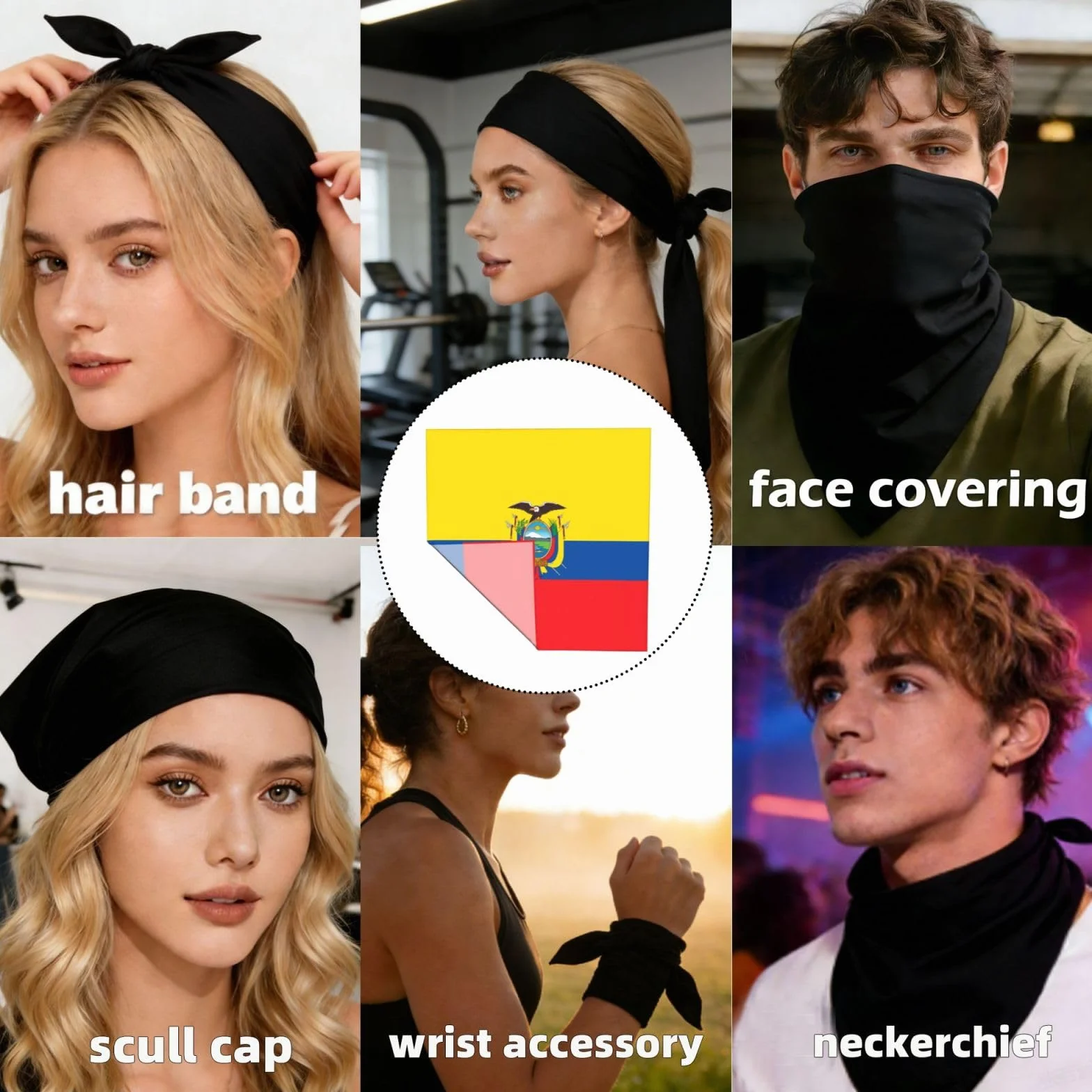 Bonitas bandanas con estampado de erizo para mujer y hombre, pañuelo de satén transpirable
