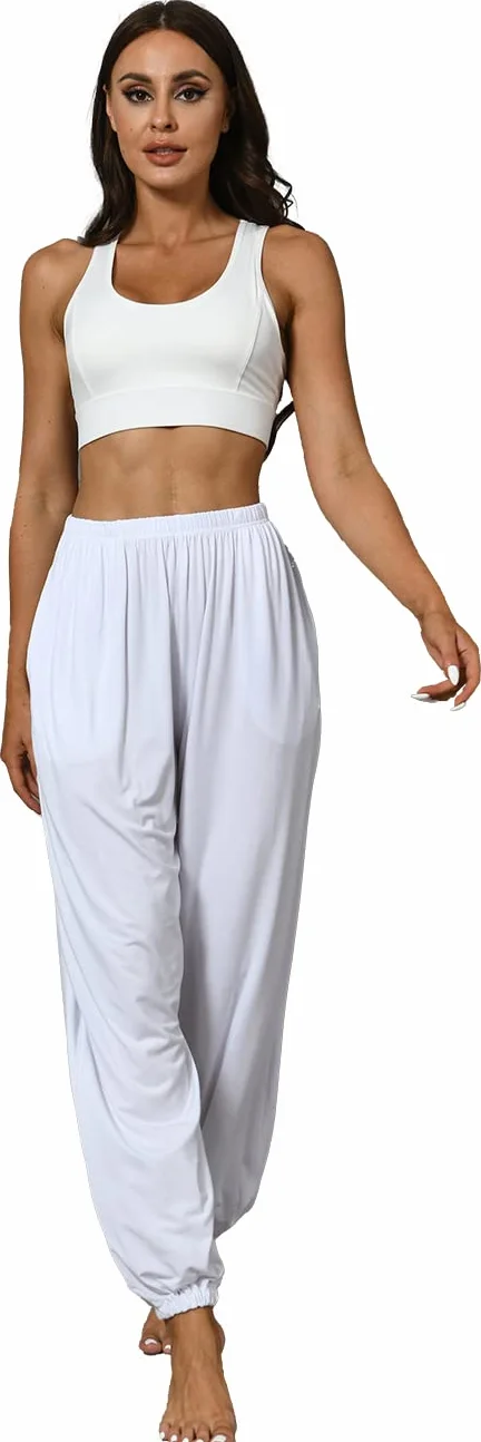 HOEREV Super Soft Modal Spandex Harem Yoga Pilates Pants