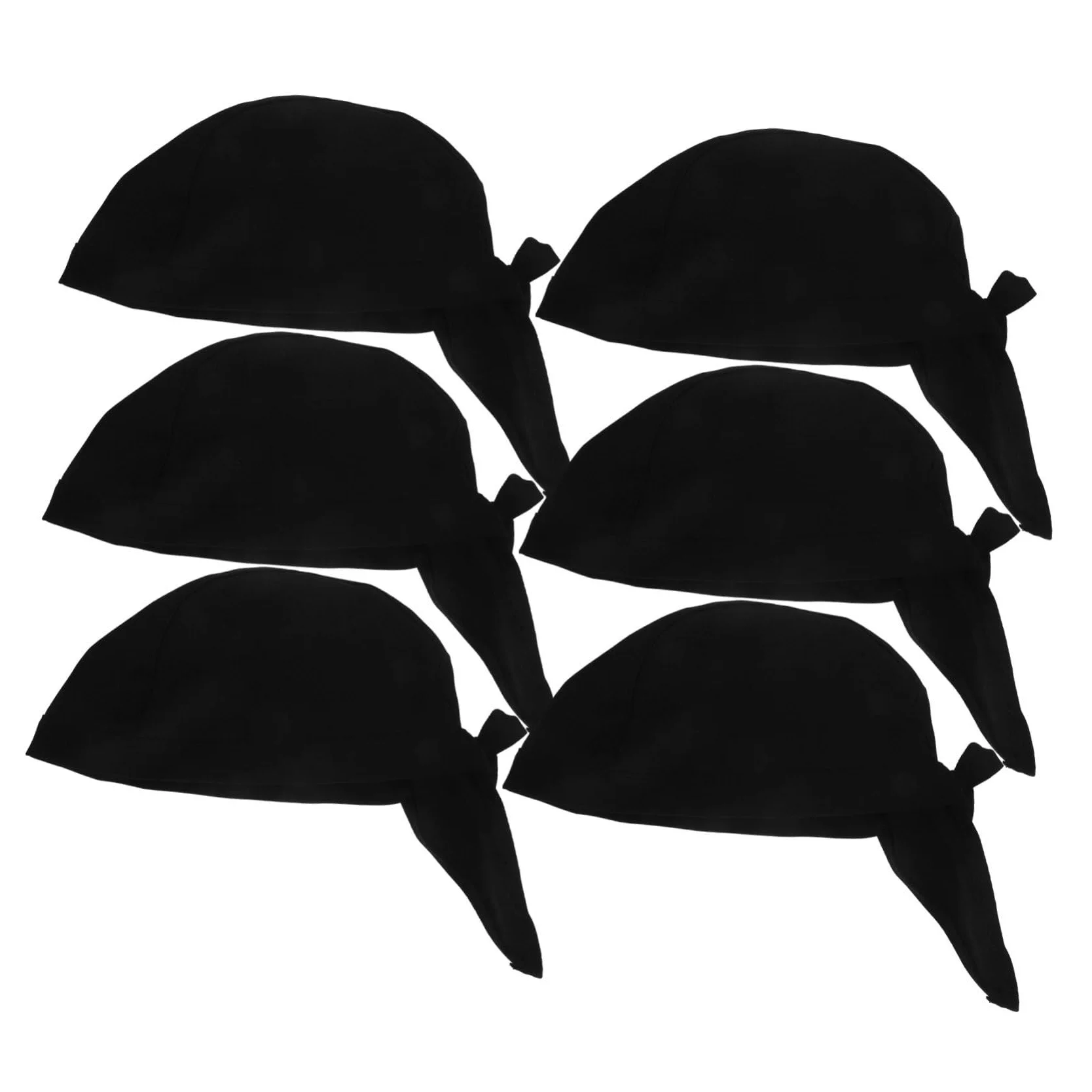 LIFKOME 6 Gorros de Chef Unisex de Algodón Negro, Resistentes y Cómodos, Ideales para Barbacoa y Uso en Restaurante, Paquete de 6 Unidades