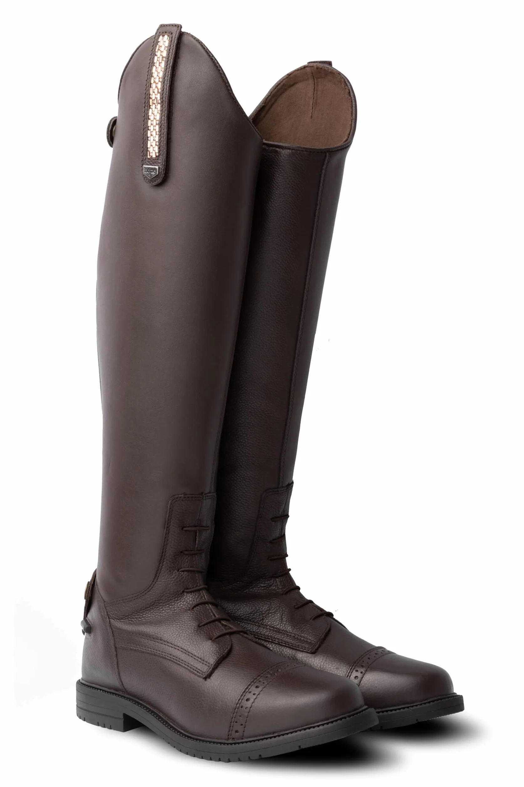 HORZE Botas Altas Mujer Verona Marrón oscuro 38