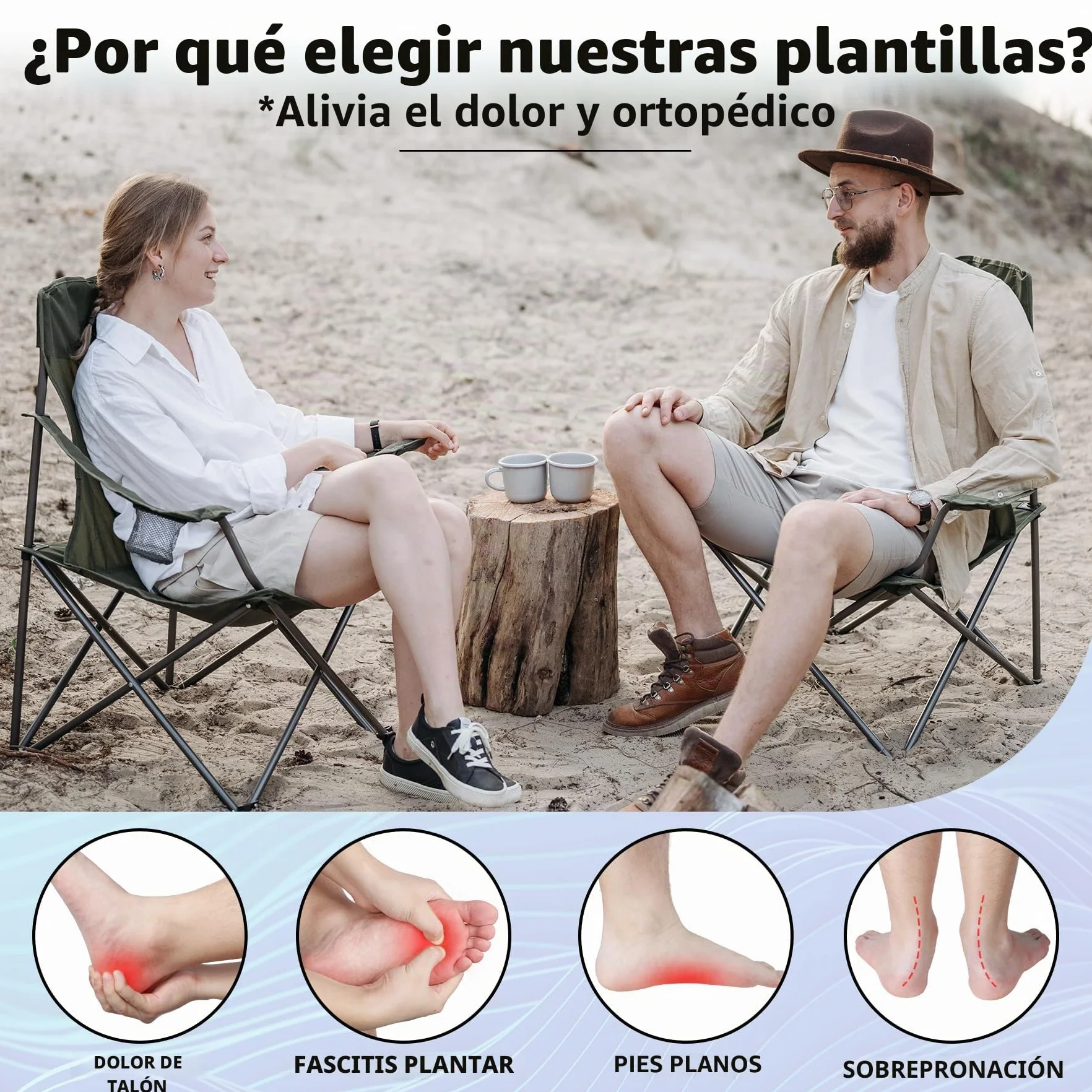 Riemot Plantillas Ortopédicas para Fascitis Plantar, Soporte de Arco, Pie Plano, Transpirables, Unisex, Gris, 40 EU