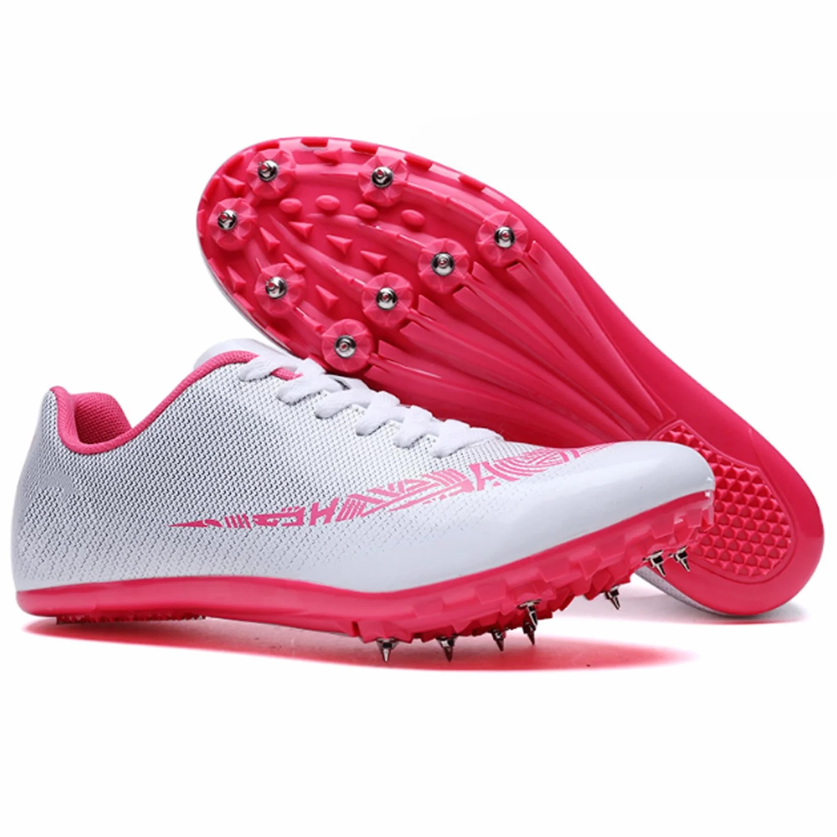 Atletismo Zapatos Spikes para Correr Clavos Sprint Atlético Ligero